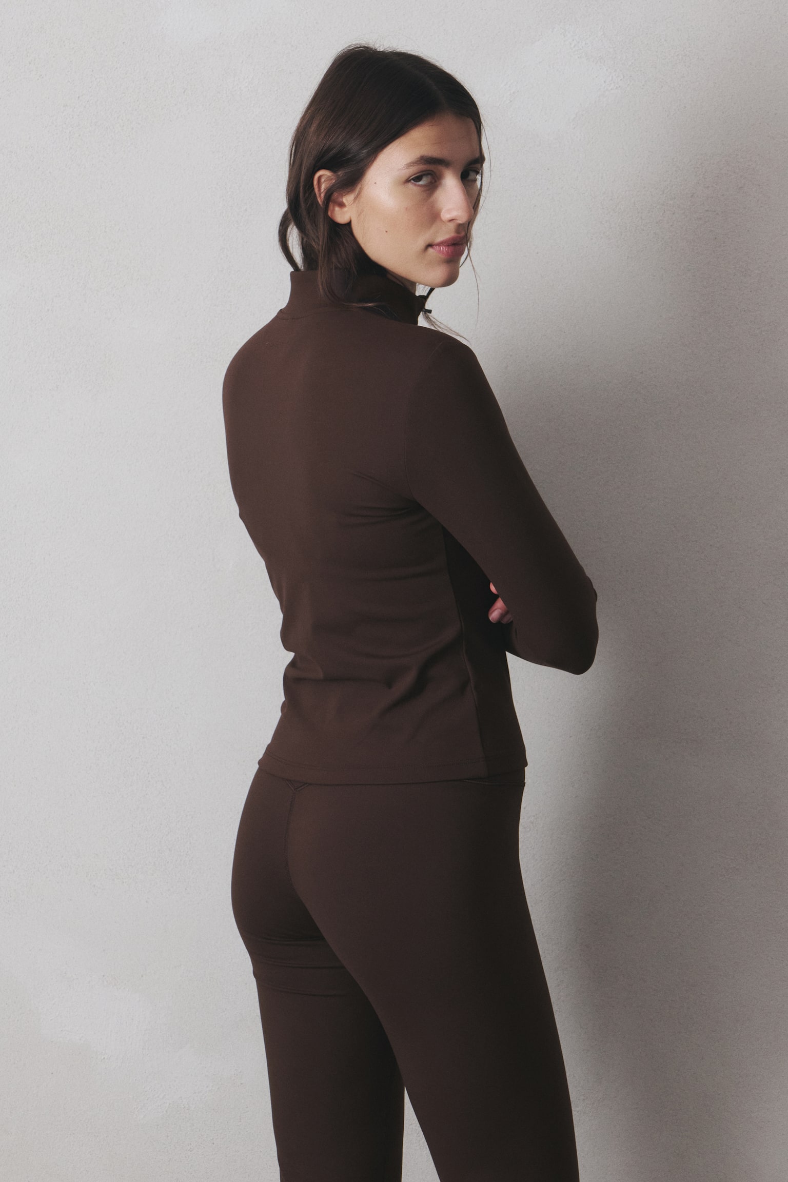 ז'קט ספורט עם רוכסן SoftMove™‎ - חום כהה/קרם/שחור/בז' כהה/לילך קפוא/ירוק חאקי - 4