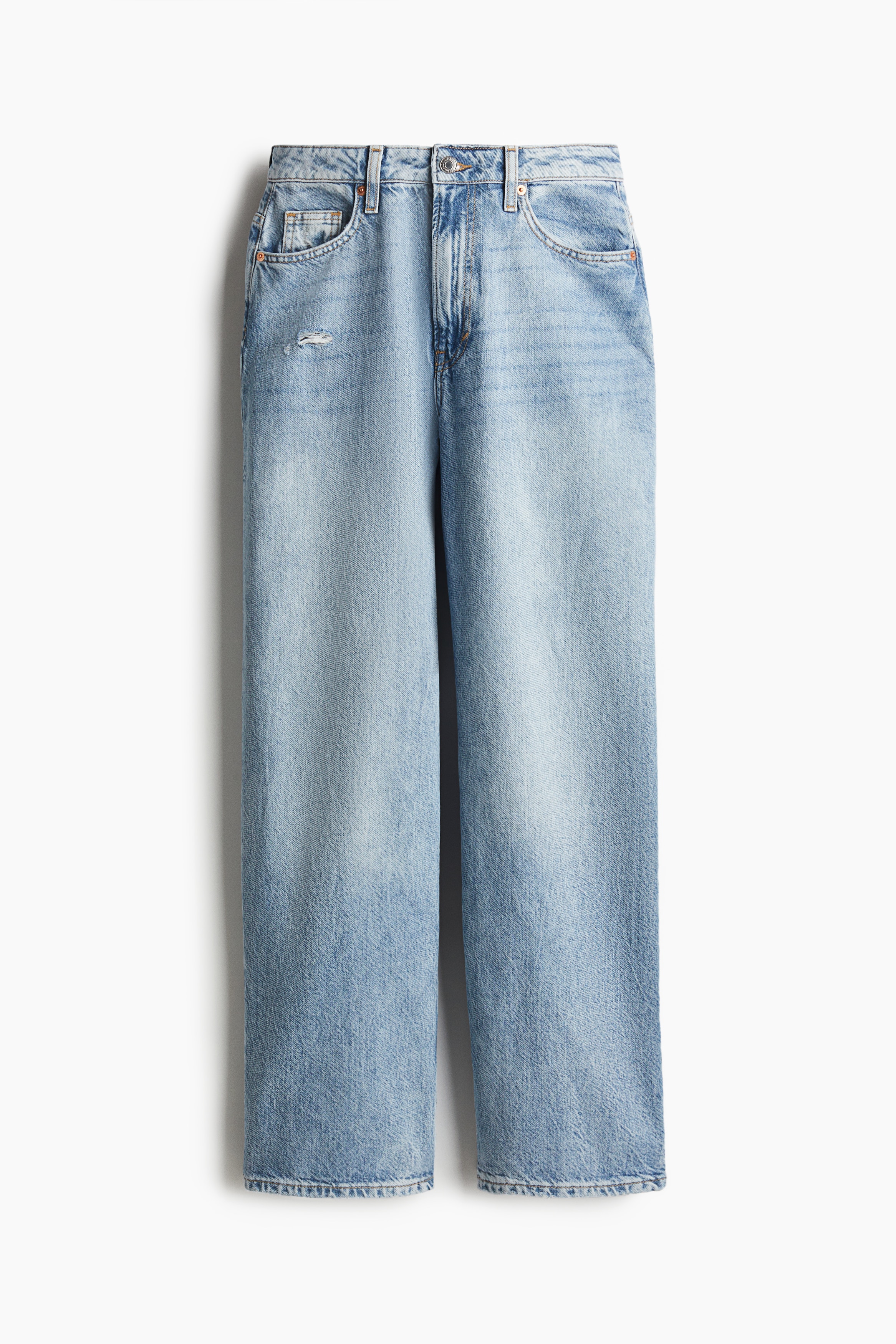 Curvy Fit Baggy High Jeans - Light denim blue/Black/Light denim blue/Light denim blue