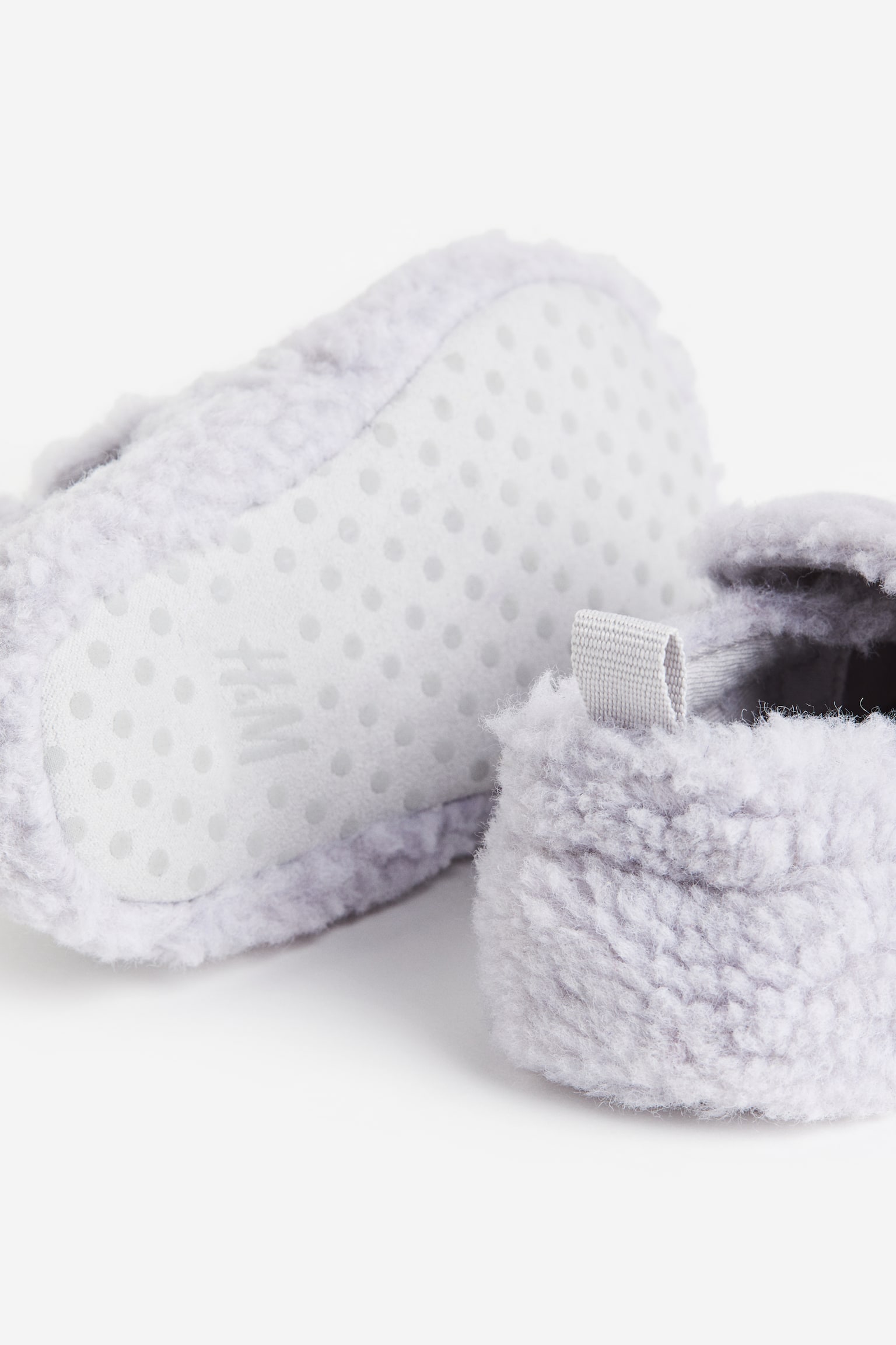 Teddy Slippers - Light grey - 3