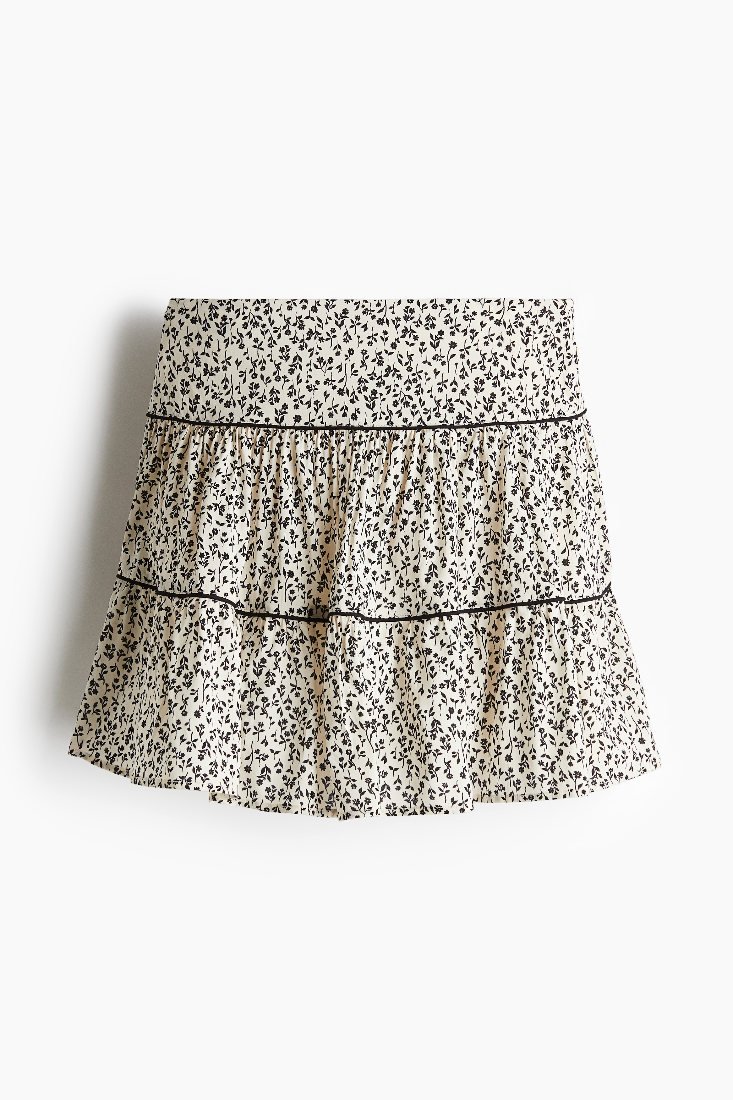 Gonna svasata - Beige chiaro/fiori