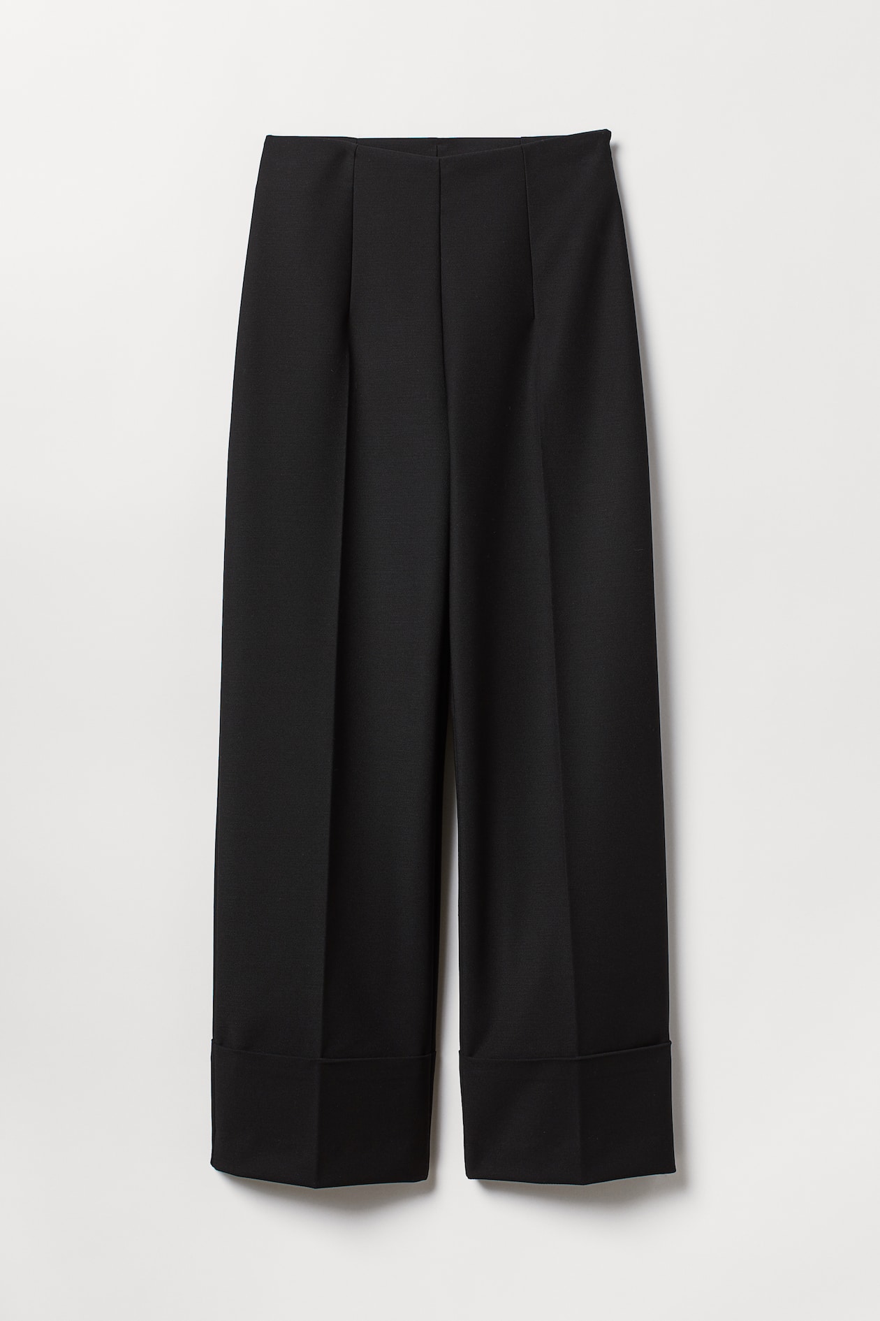 Wide suit trousers - High waist - Long - Black - Ladies | H&M GB