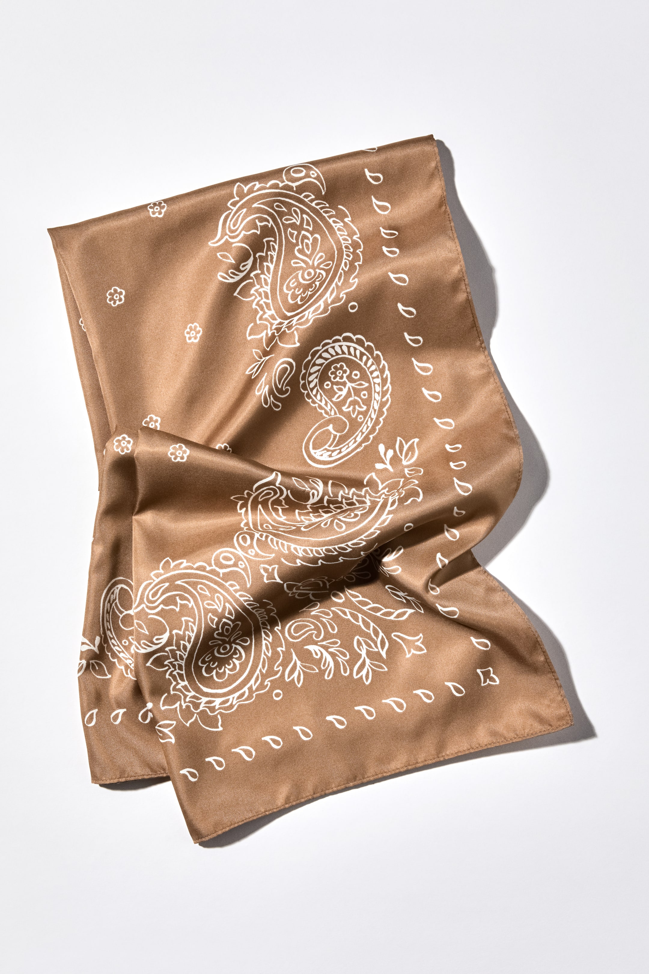 View larger image: Patterned scarf - Dark beige/Paisley pattern - Ladies | H&M 1