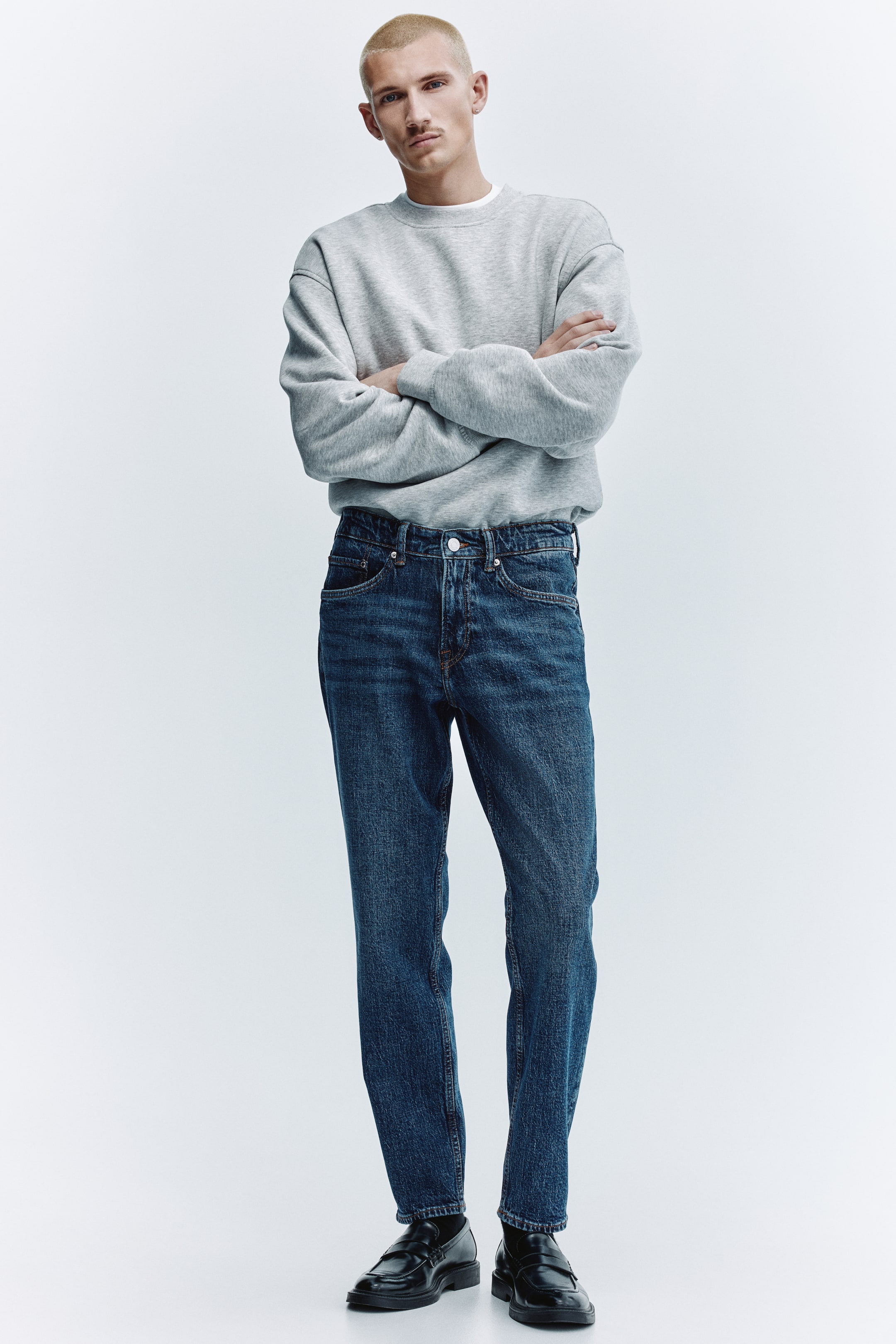 Zobacz większy obraz: Zwężane dżinsy - Ciemnoniebieski denim - ON | H&M PL 1