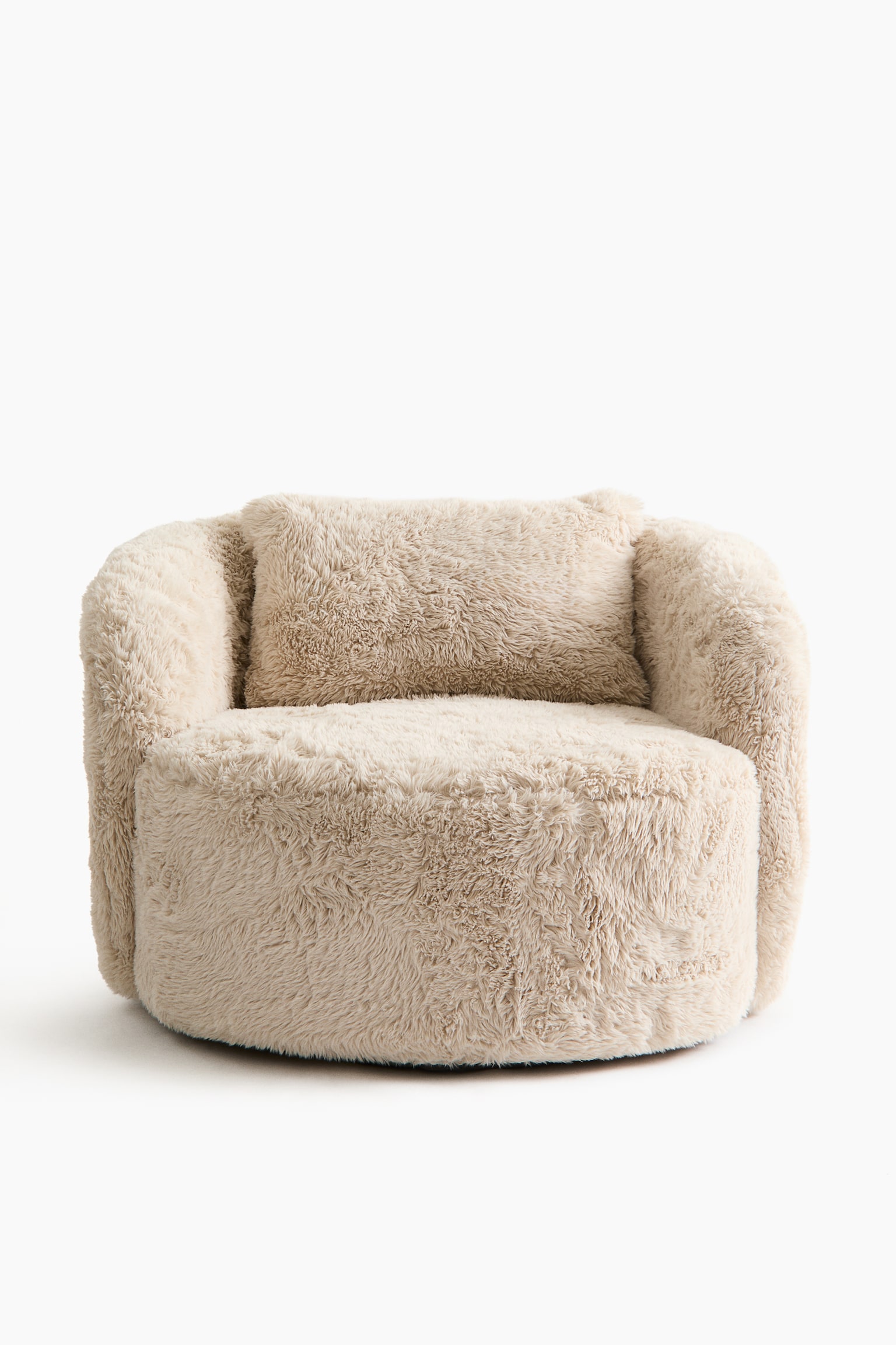 Flauschiger Loungestoel - Beige - 5