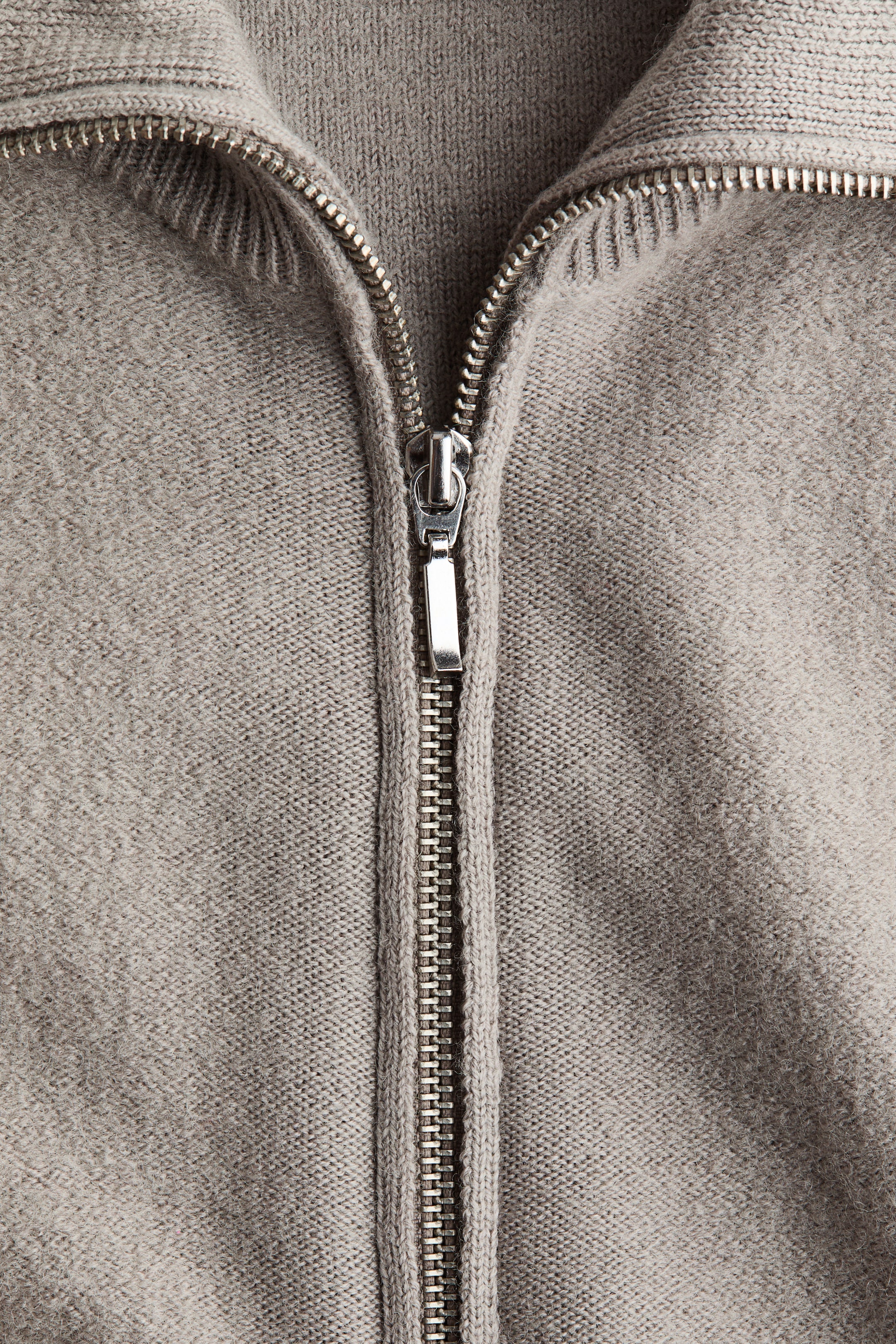 Wool Cardigan with Zipper