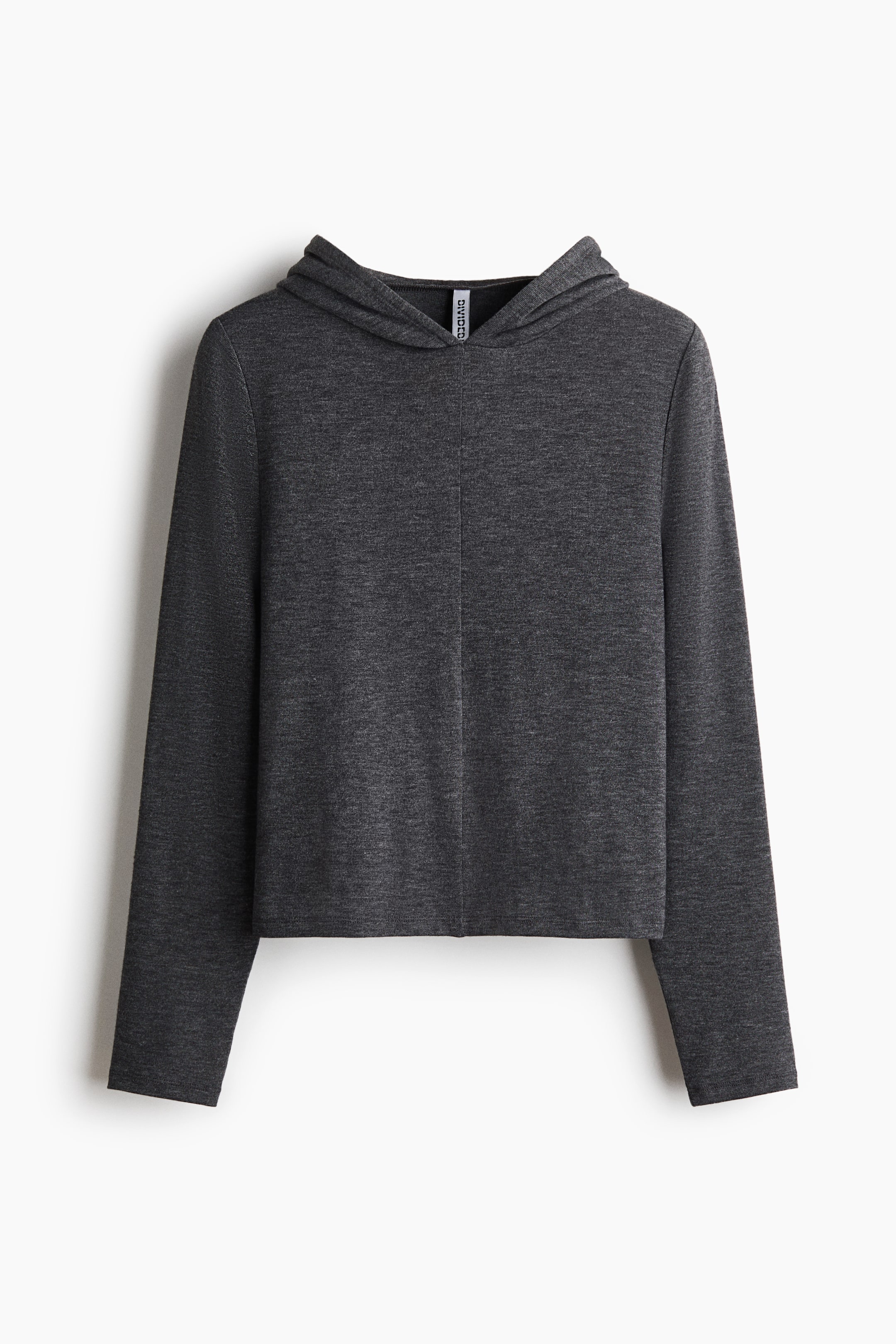 View larger image: Hooded fine-knit top - Dark grey marl - Ladies | H&M 1