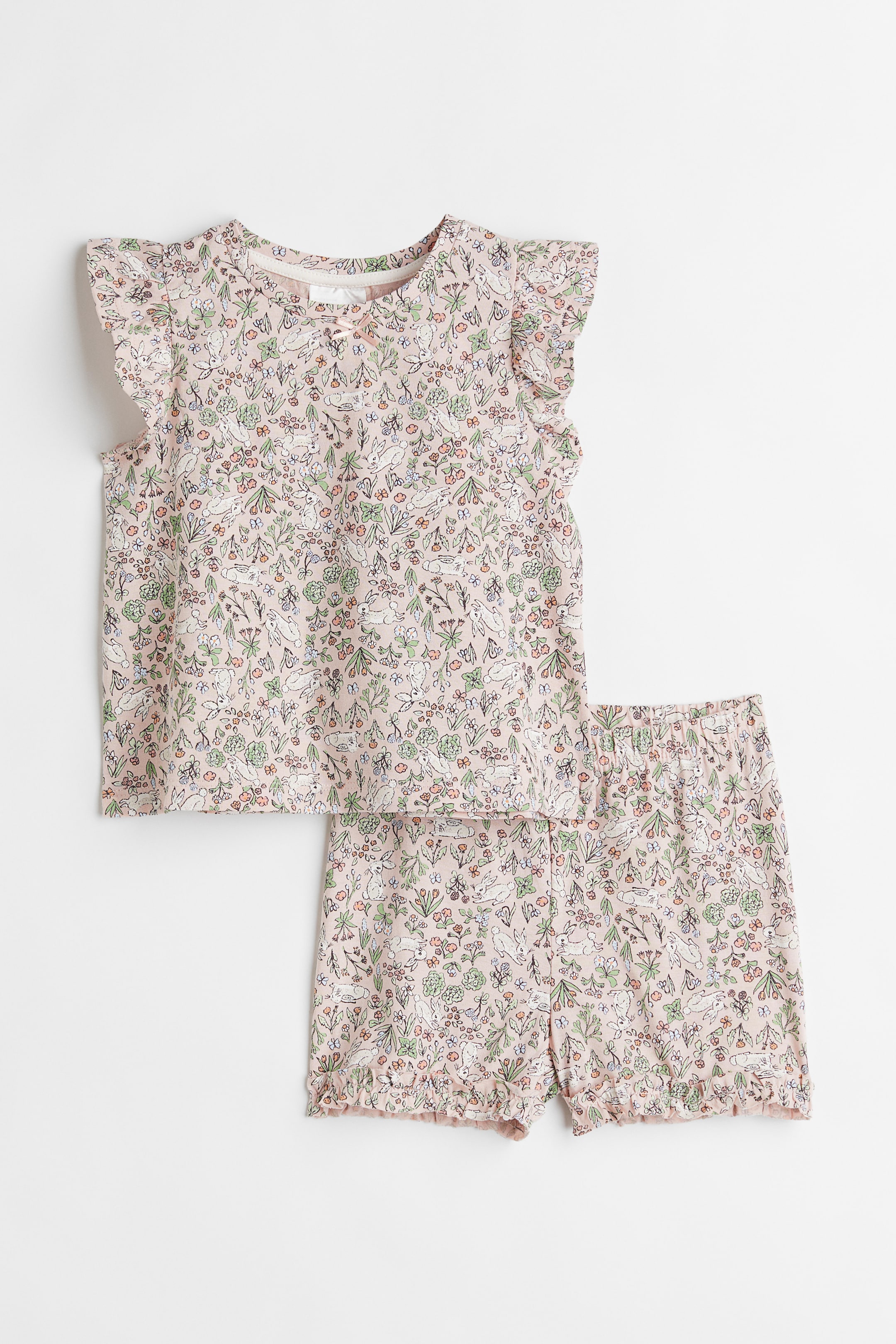 View larger image: Jersey Pyjamas - Light pink/Rabbits - Kids | H&M AU 1