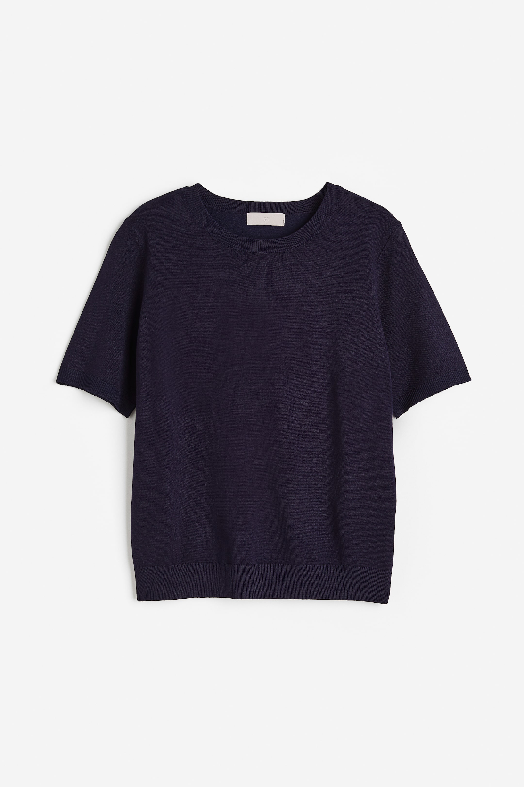 拡大画像を表示: ファインニットトップス - ネイビーブルー - レディース | H&M JP 1