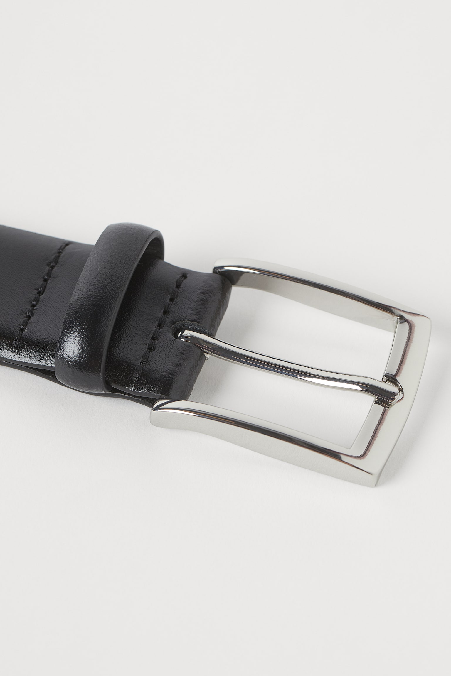 Leather Belt - Black - 2