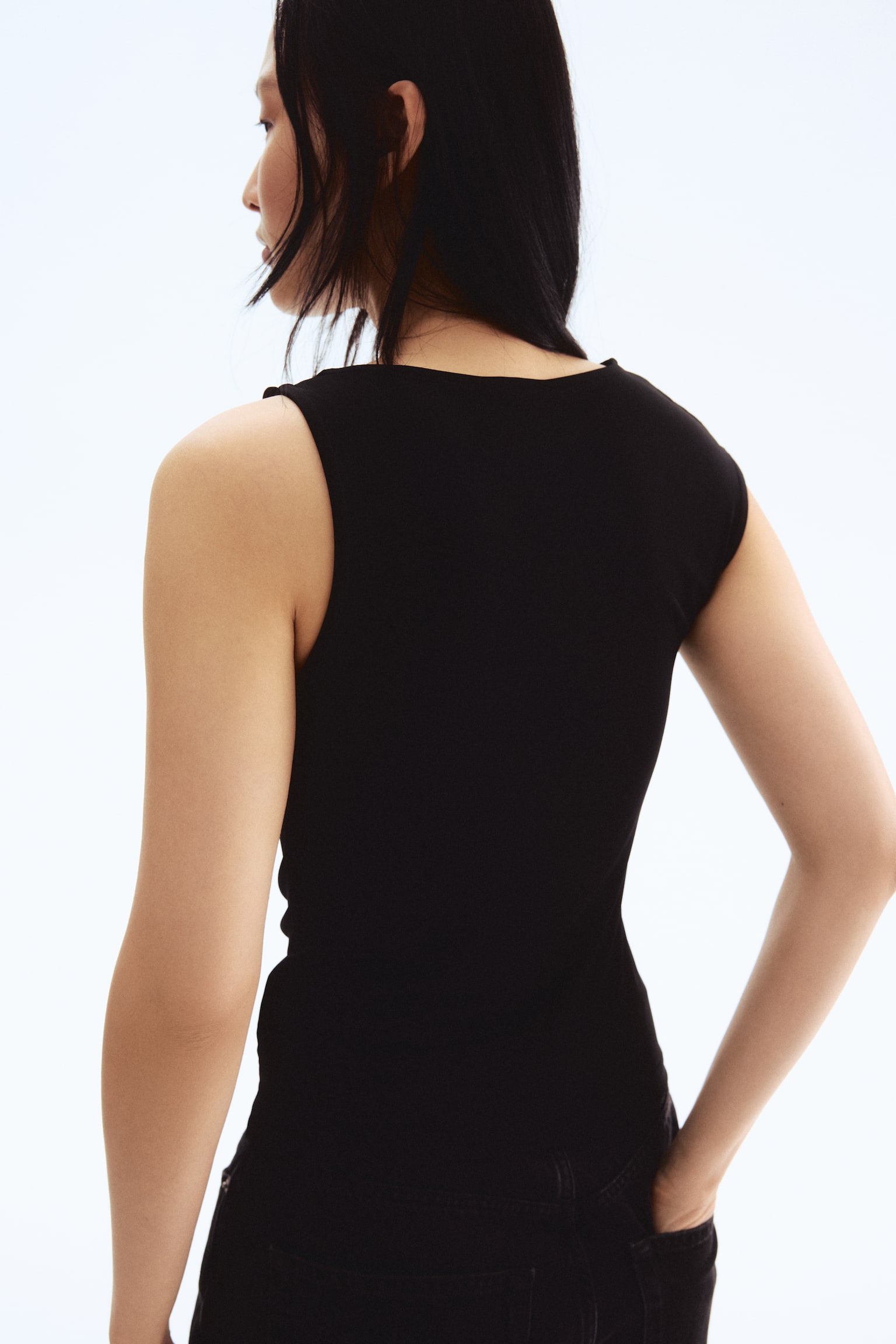 Drapeli Üst - Siyah/Kırmızı/Beyaz - 7