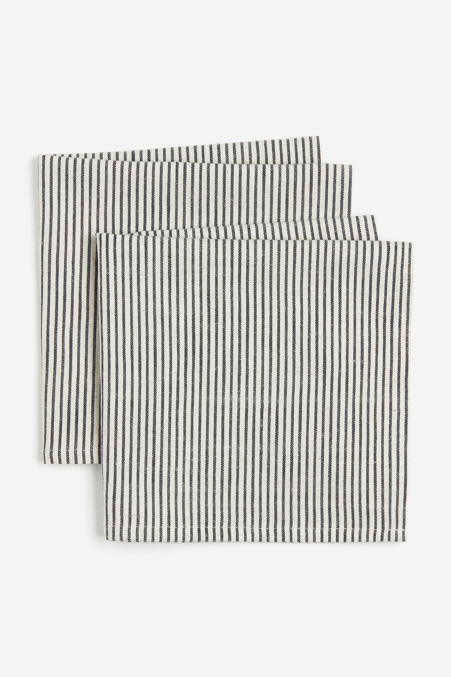 2-pack linen-blend napkins - Light beige/Striped - 2