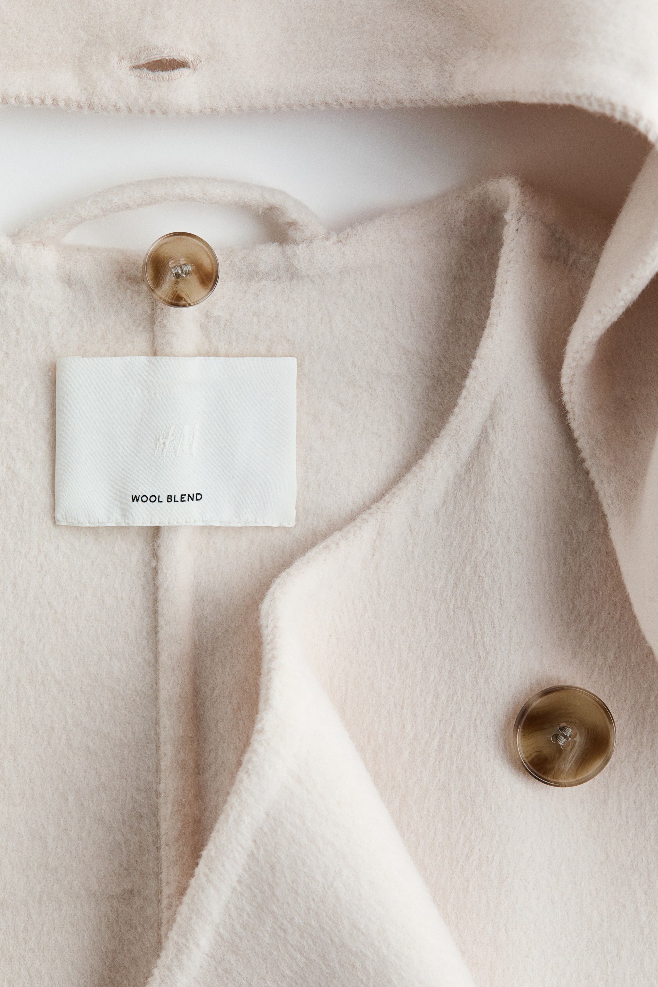 Vezi imaginea mai mare: Palton confecționat manual din amestec de lână - Crem - FEMEI | H&M RO 9