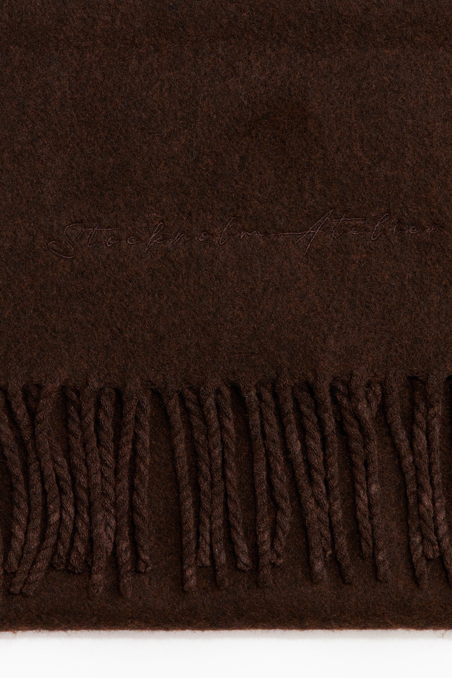 Woven scarf - Dark brown/Bright red/Burgundy/Grey marl - 2