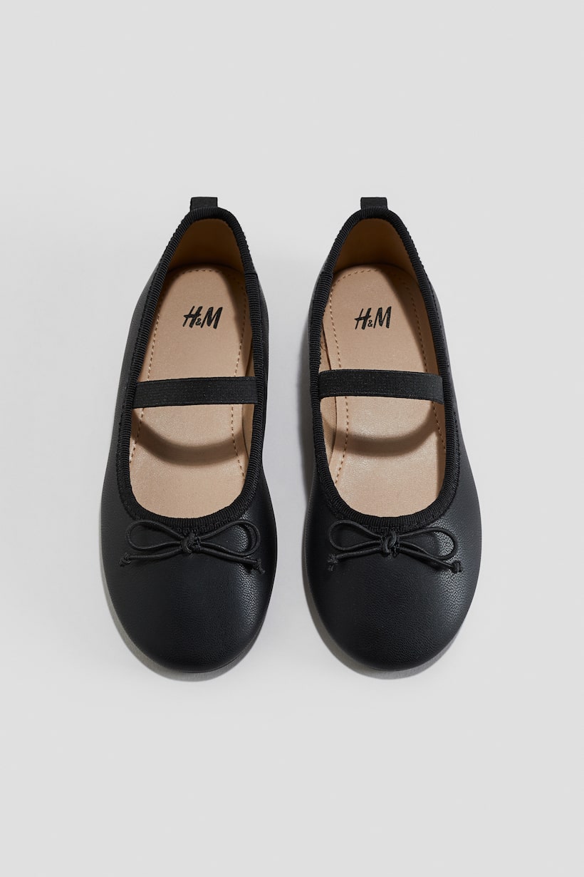 Girls' Ballet Pumps Pastel, Glittery Metallic H&M GB