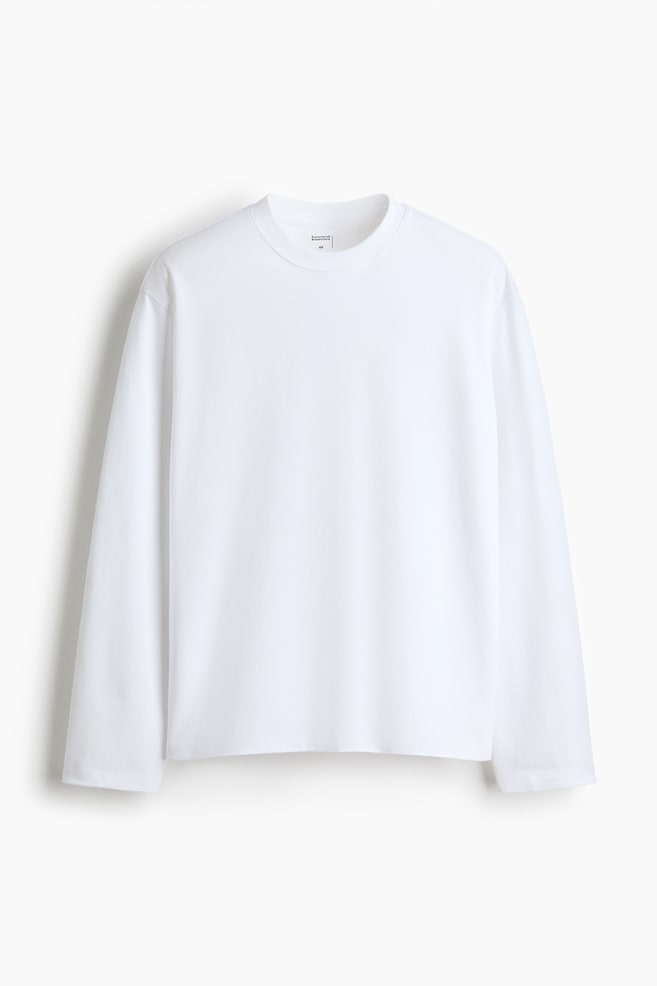 Playera de manga larga Cooling Relaxed Fit - Blanco/Azul oscuro - 1