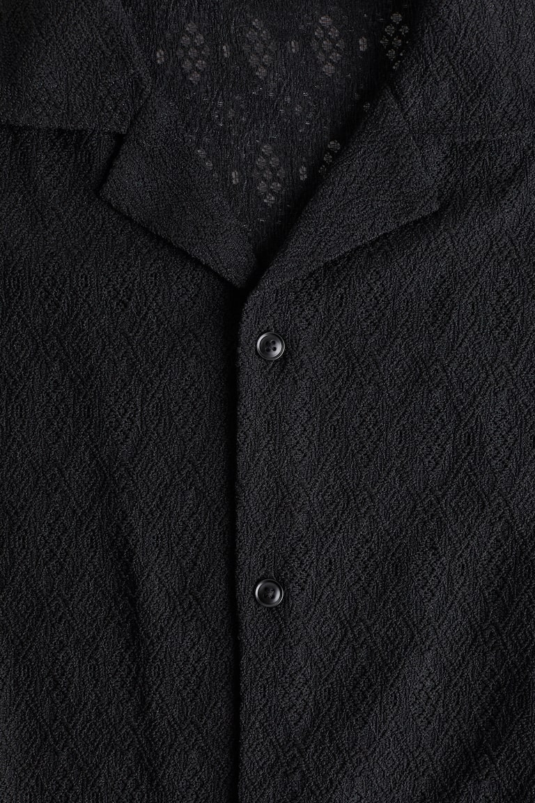 Chemise Regular Fit en dentelle avec col cubain