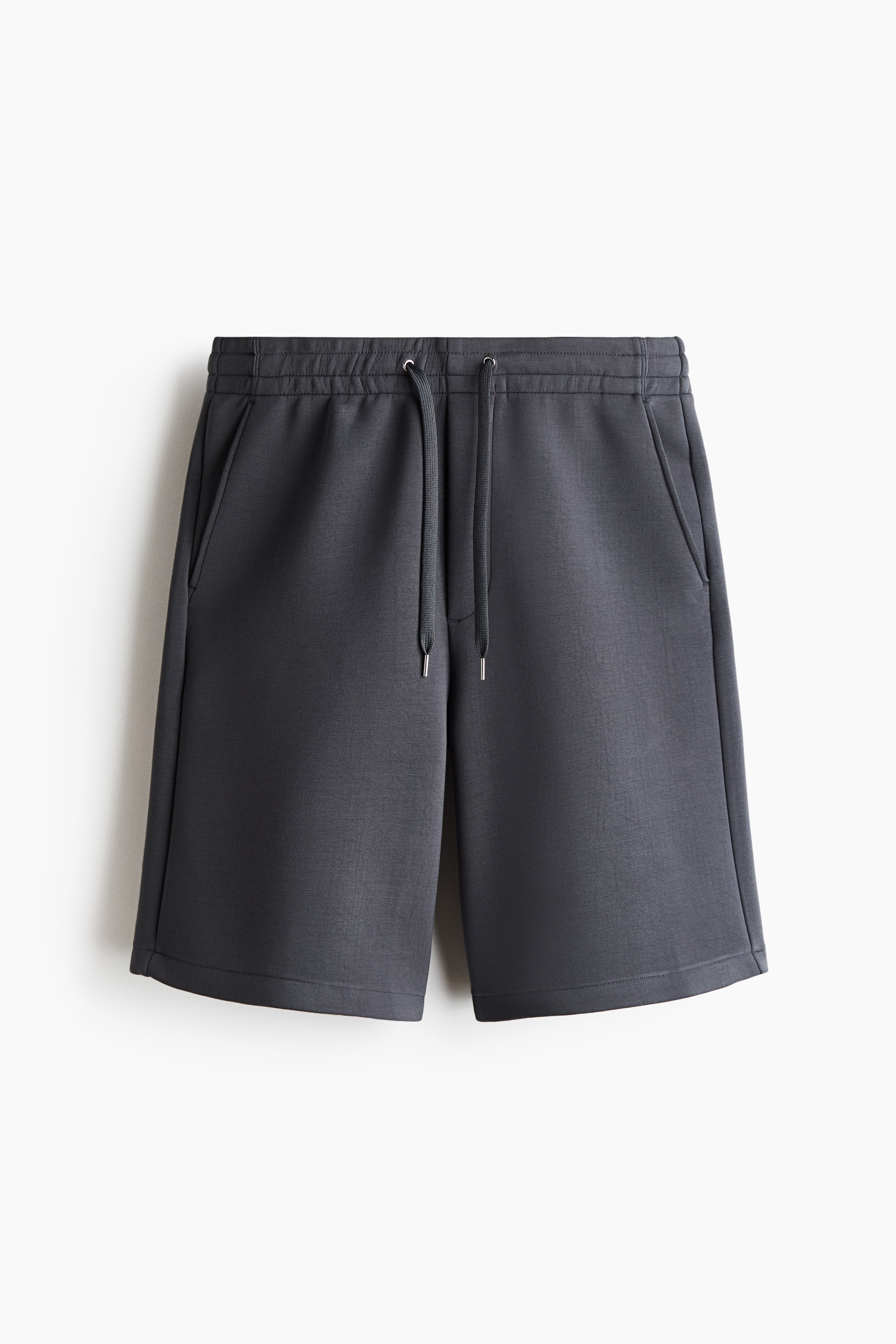 Relaxed-Fit Scuba Shorts-Dark gray