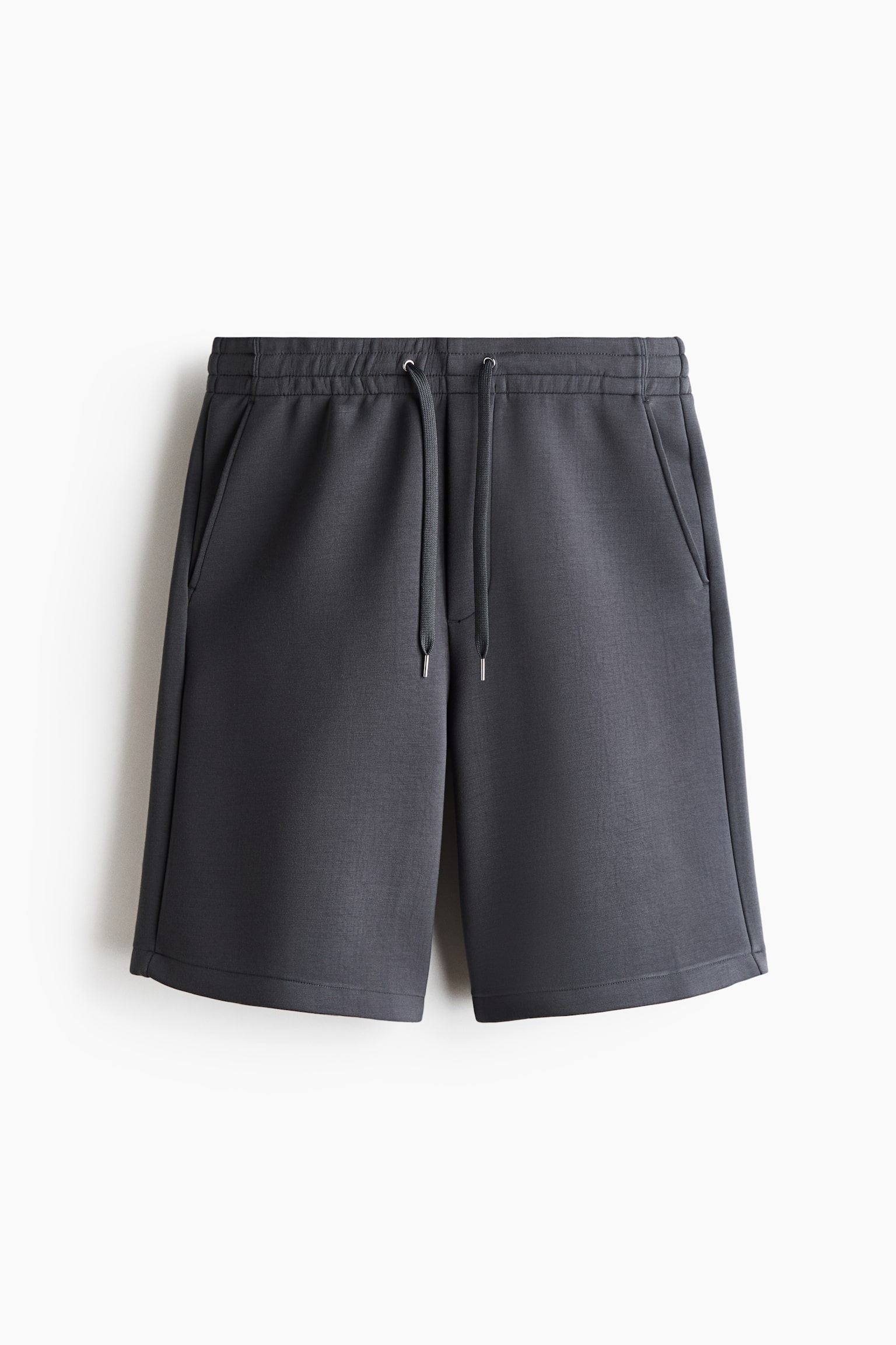 Relaxed-Fit Scuba Shorts - Dark gray/Light gray melange/Cream/Brown/Bright blue/Black - 1