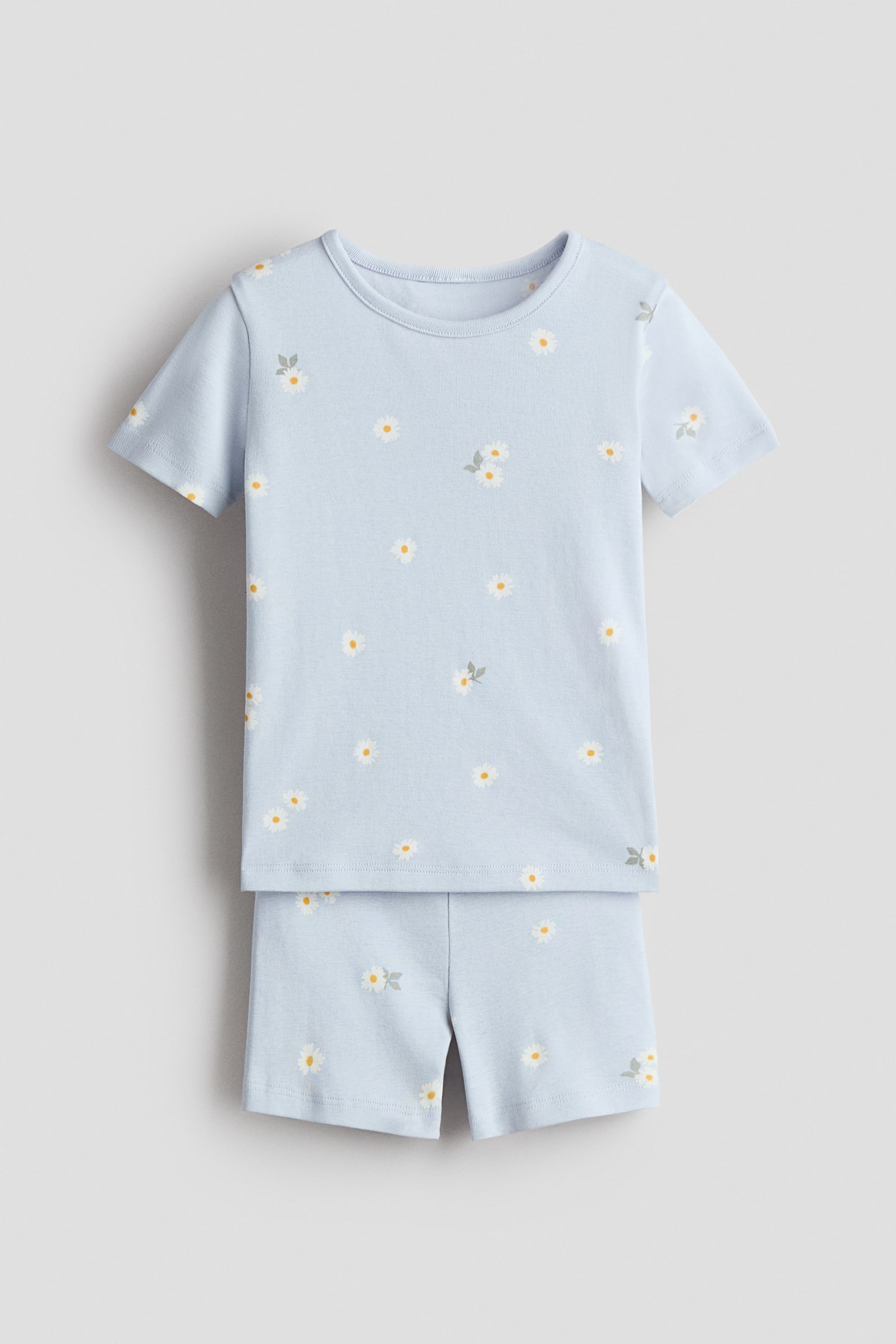 Snug Fit Printed Cotton Pajamas - Light blue/floral/Light pink/hearts/Light beige/hearts/Light purple/Gelato/Light purple/unicorns/Light peach pink/rabbits/White/butterflies