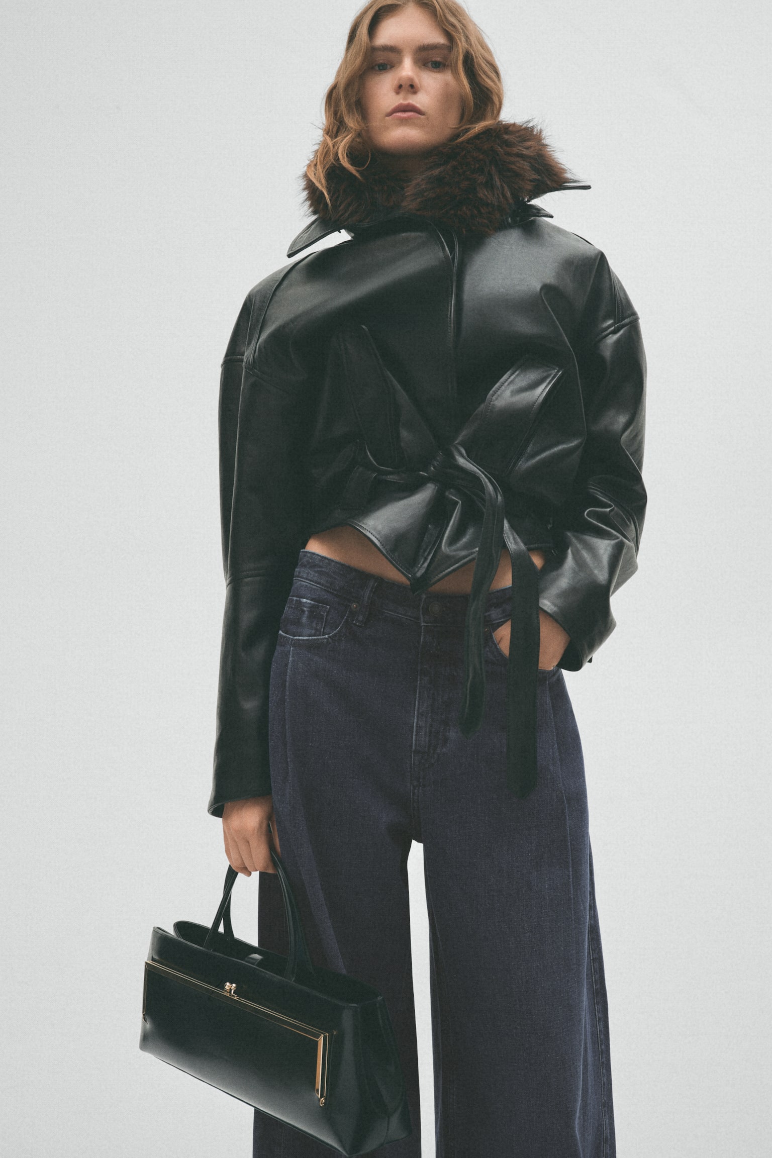 Джинсы H&M Wide-Leg, цвет: Джинсовый синий — фото 3