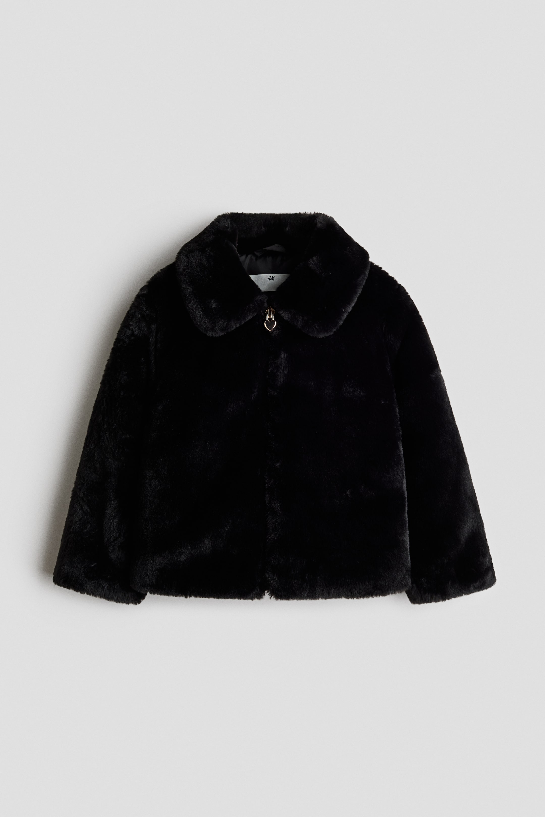 Переглянути збільшене зображення: Пухнаста куртка - Чорний - Kids | H&M UA 1