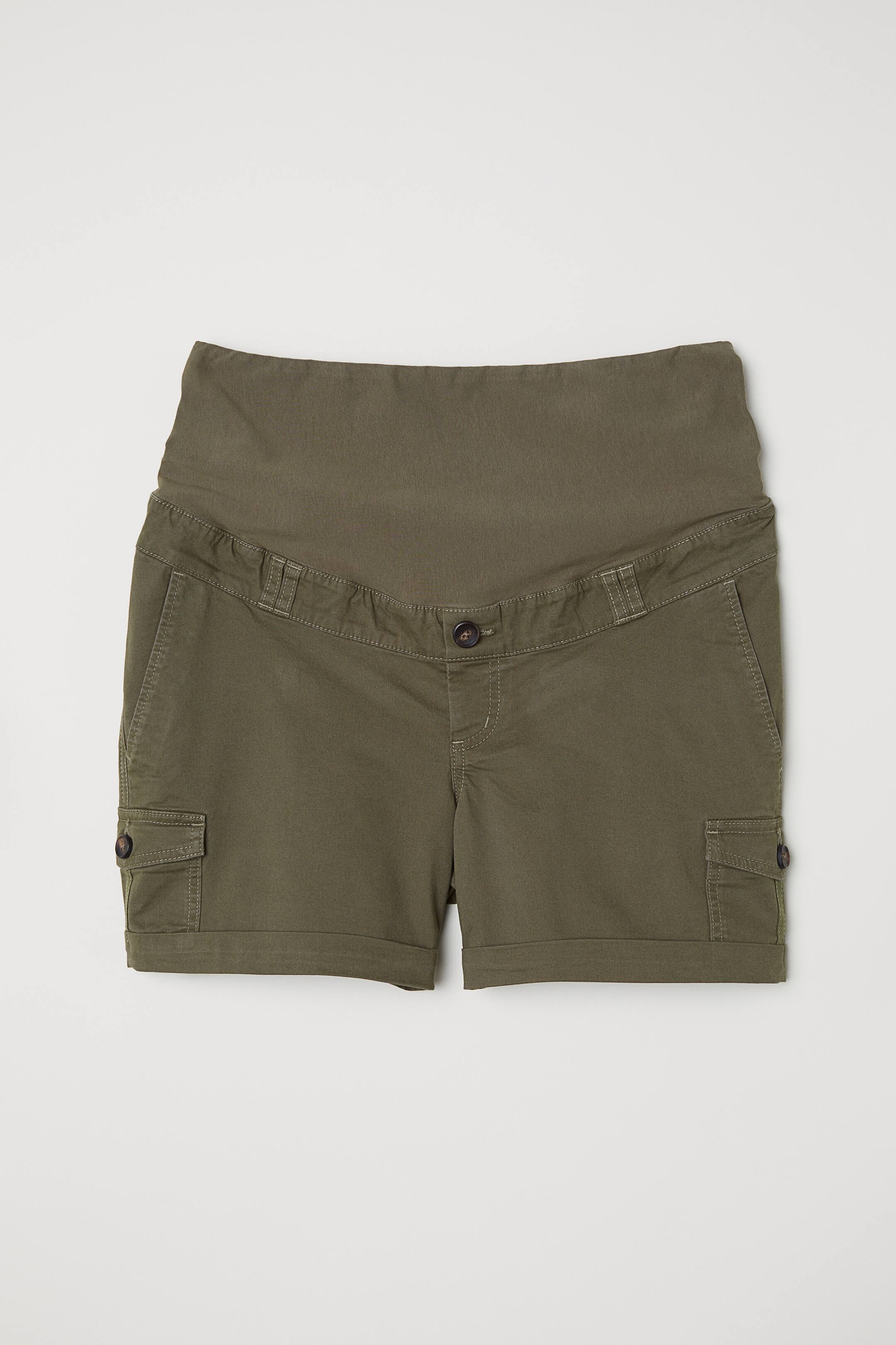 MAMA twill shorts Khaki green Ladies H&M