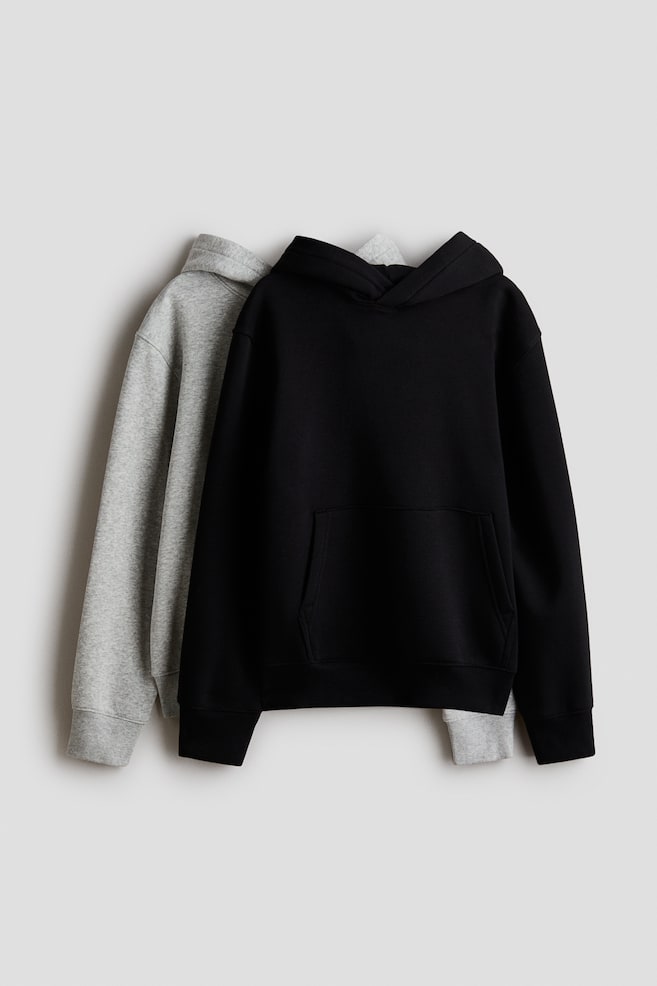 Brushed-Inside Hoodie - Black - 1