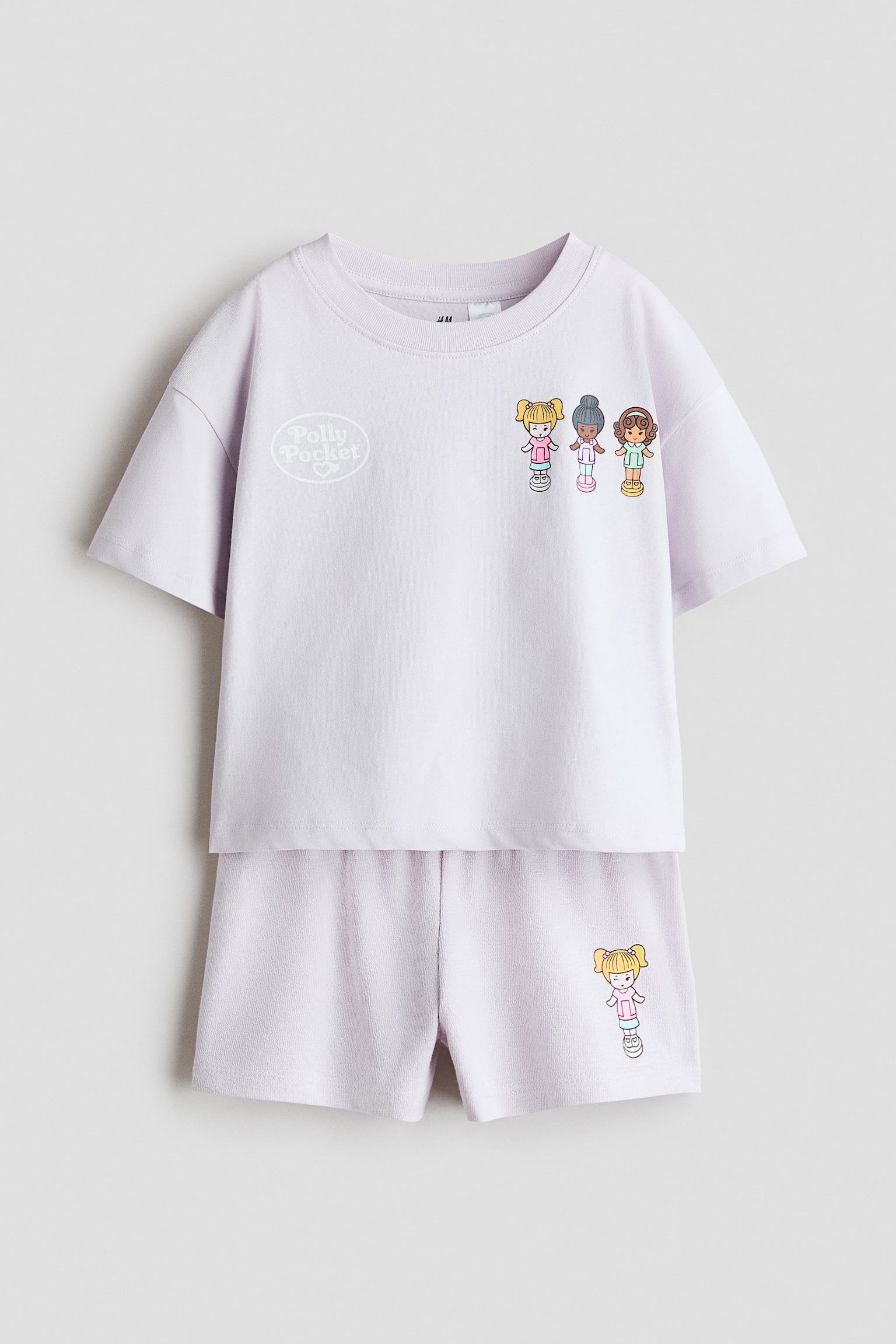 Dvodelni pamučni komplet sa printom - Lila/Poli Poket/Ružičasta/Mifi/Bela/Dizni princeze/Krem/SmileyWorld®