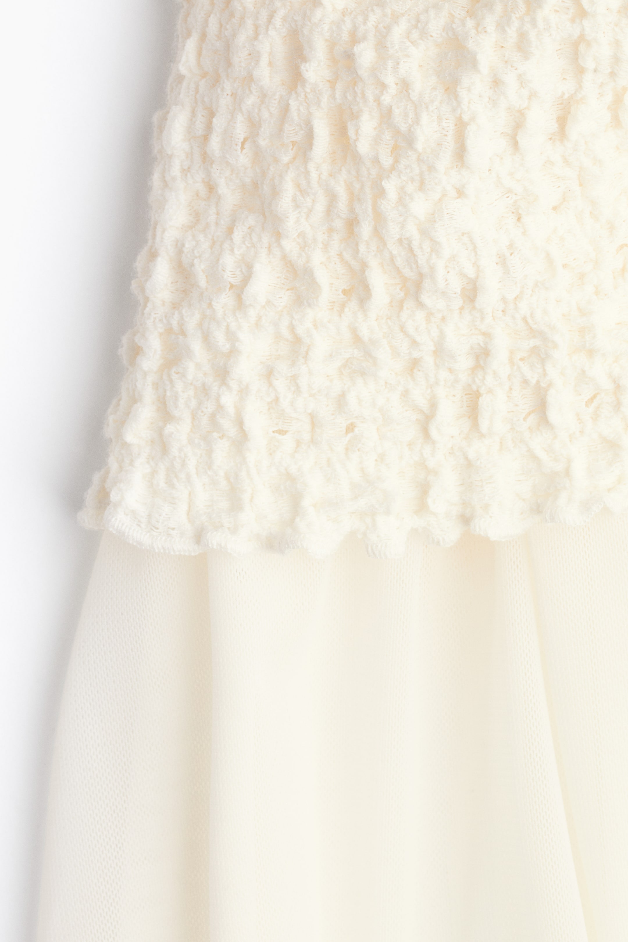 Dual-Fabric Bandeau Dress