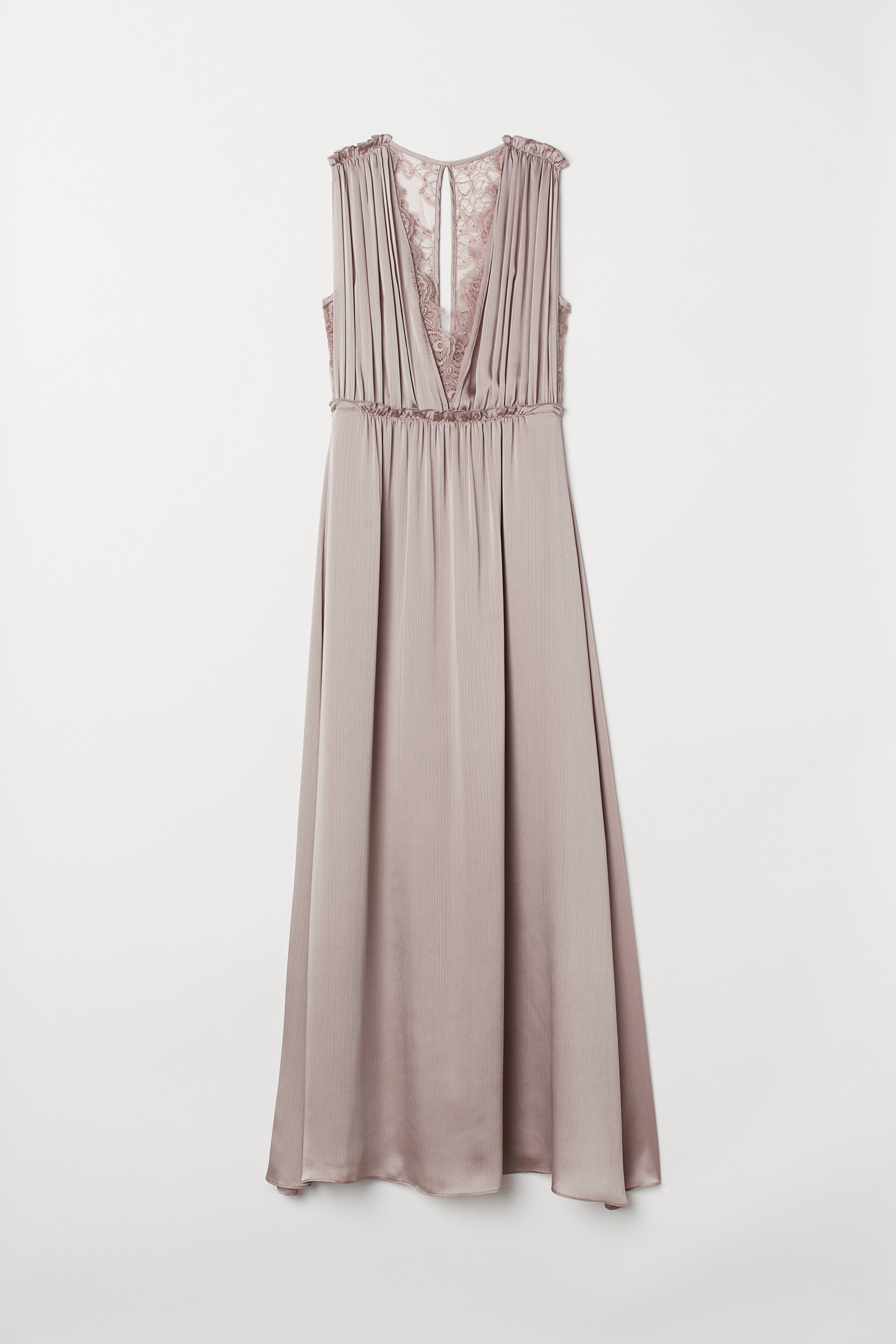 Long satin dress h&m best sale