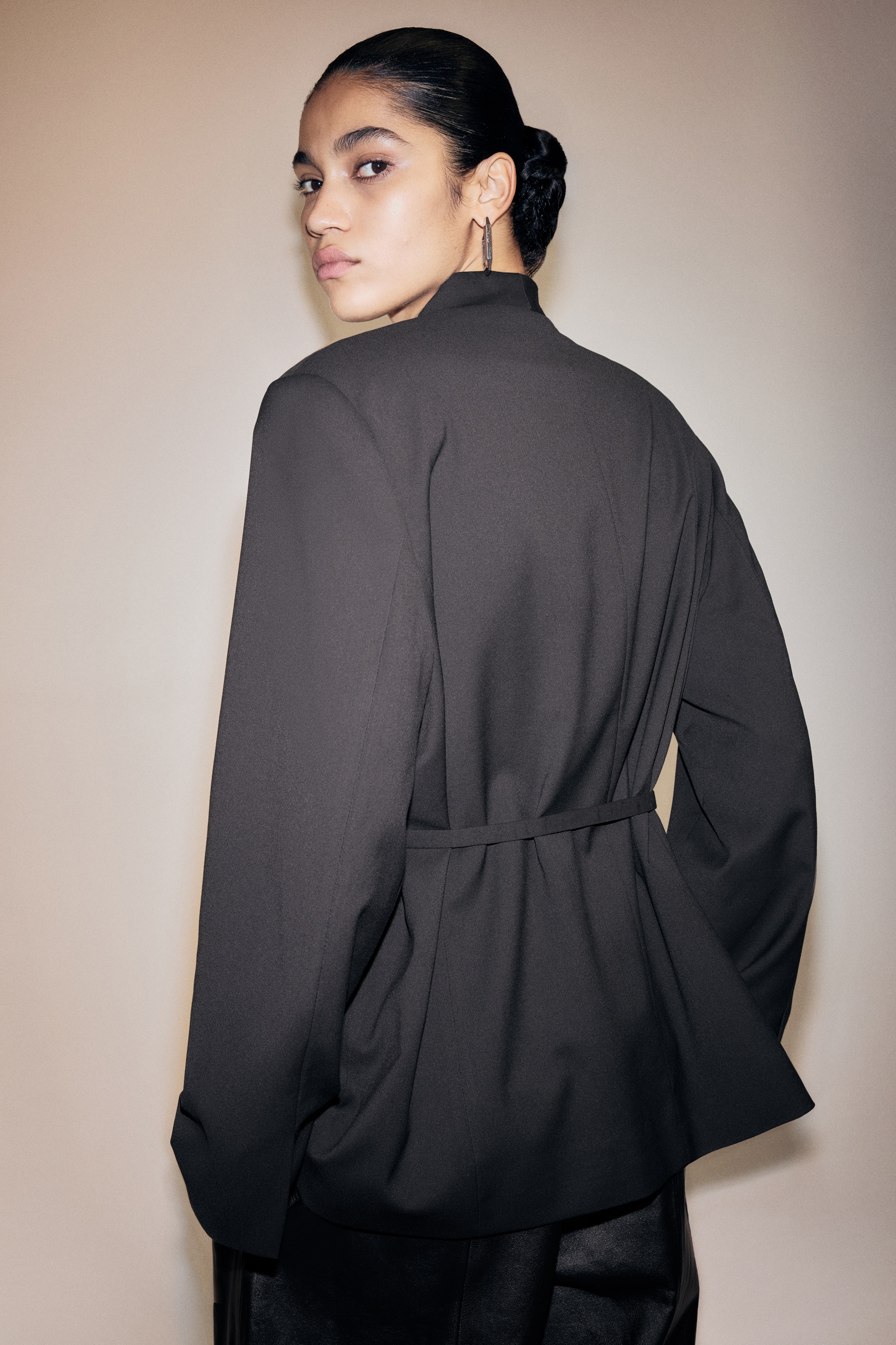 Signore - Nero Blazer con cintura - Size: XXS  - H&M