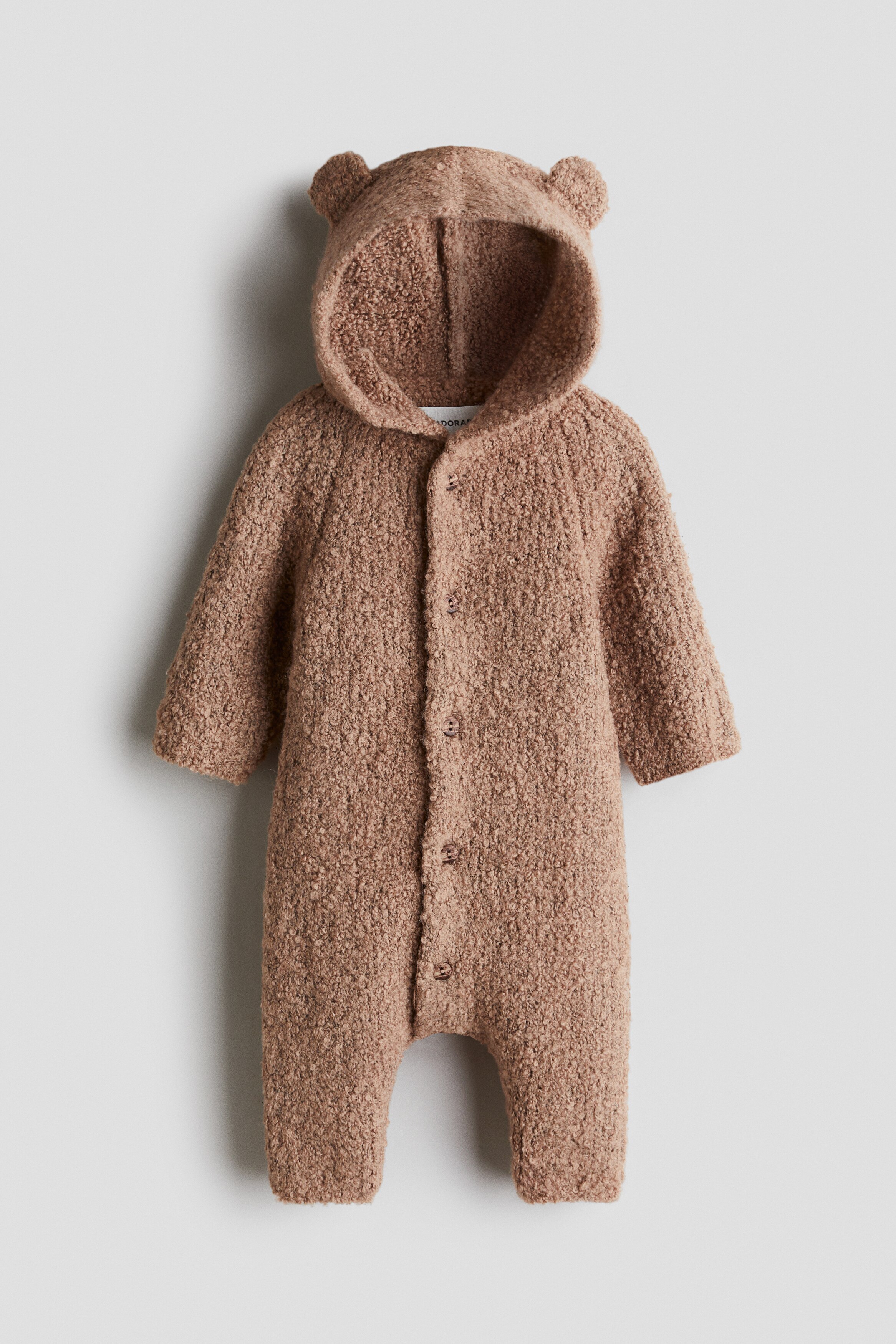 Wool-blend bouclé pramsuit