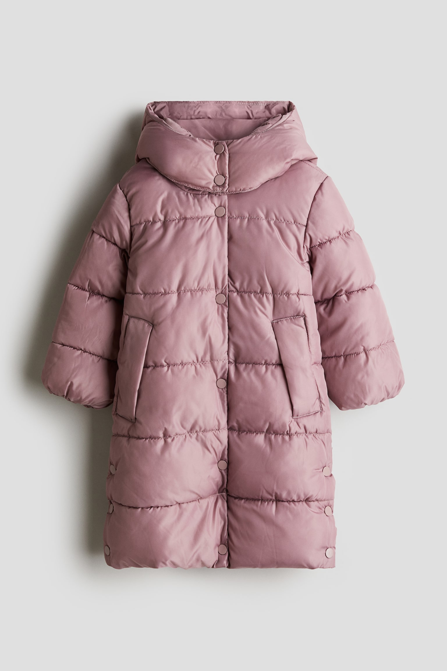 Water-repellent puffer jacket - Dusty pink/Black - 1