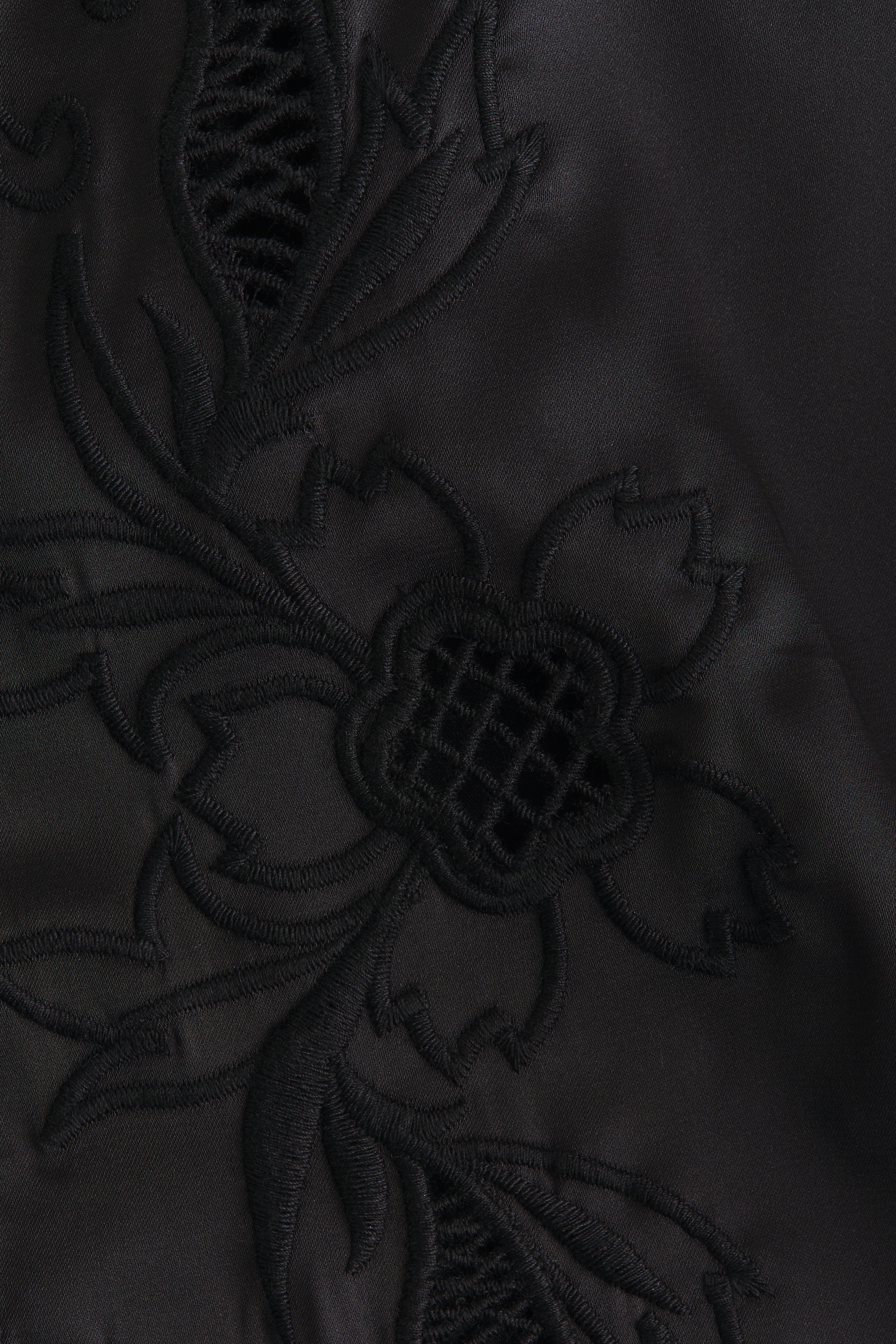 Tie-front satin blouse