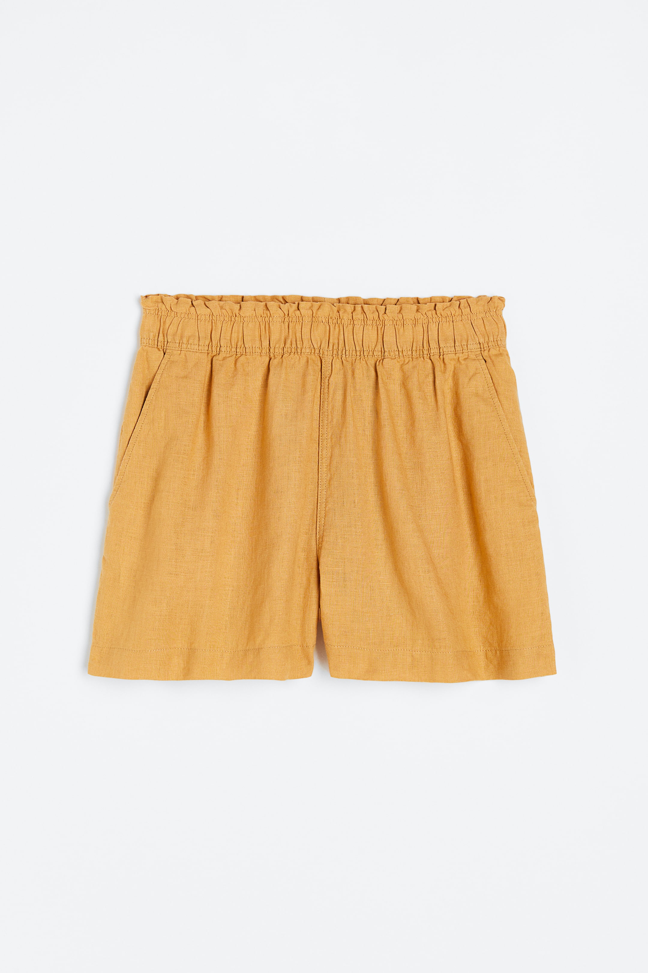 View larger image: Linen shorts - Dark beige - Ladies | H&M 1