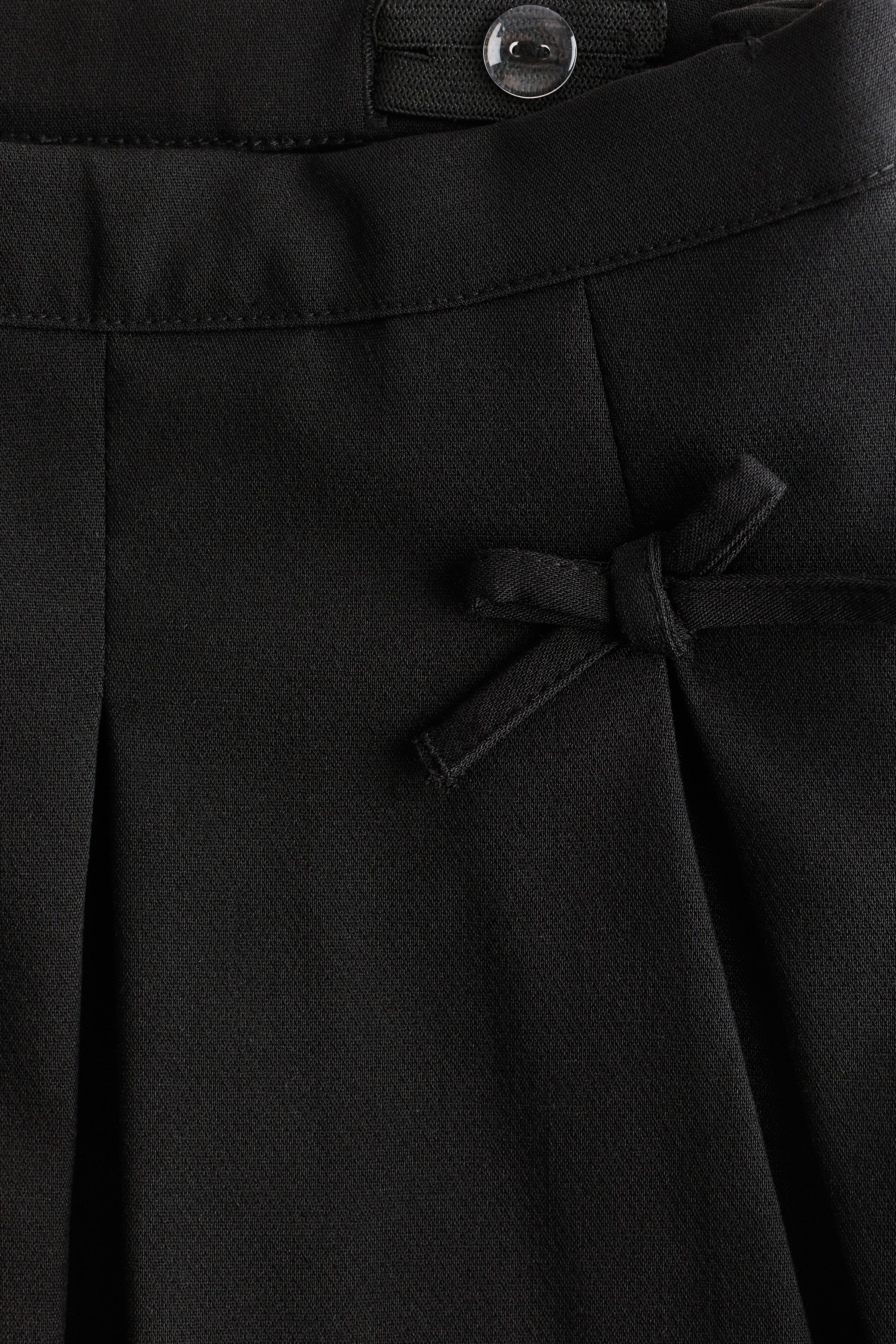 Bow-Detail Pleated Skirt