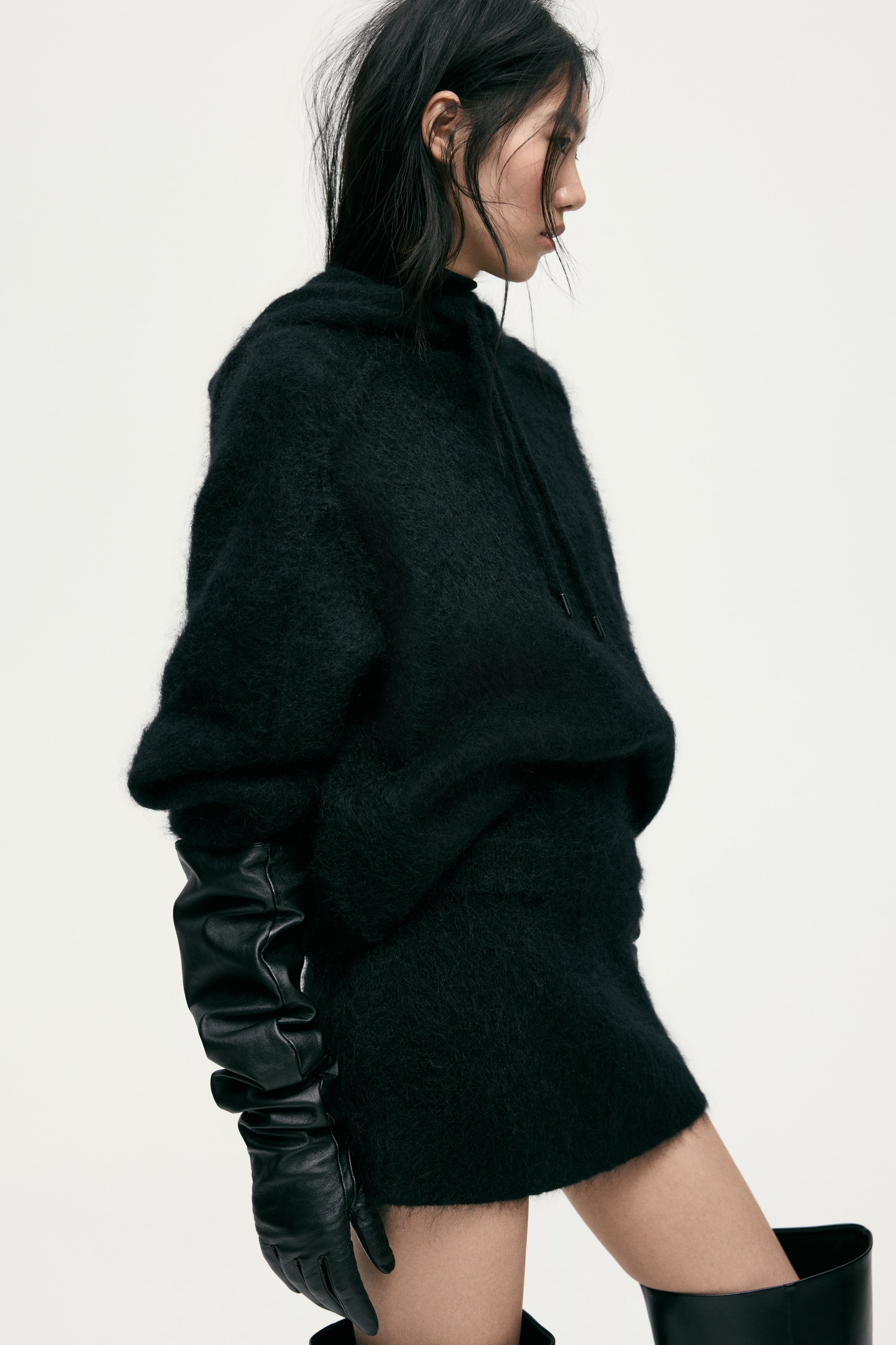 View larger image: Mohair-blend hoodie - Black - Ladies | H&M 1