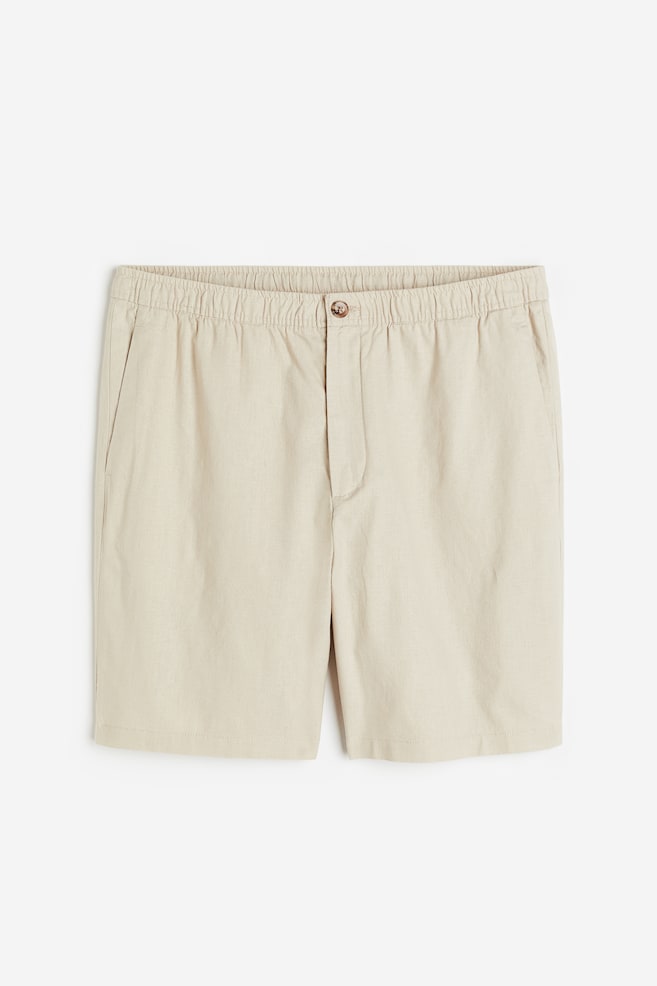 Regular Fit Linen-blend shorts - Light beige/White/Light grey/Dark brown/dc - 2
