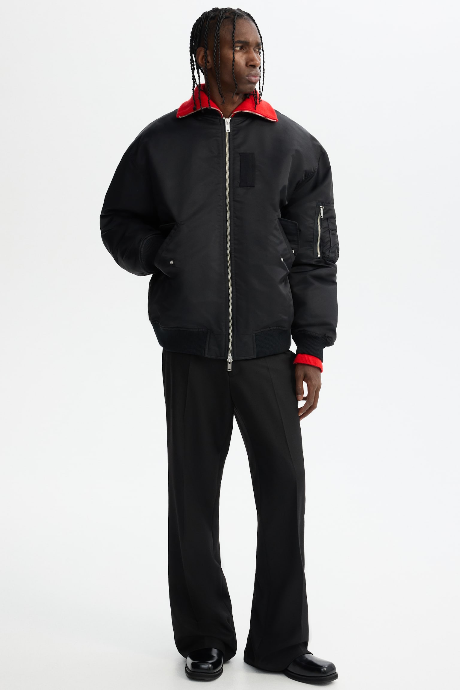 パッデッドフライトジャケット - ブラック - 1