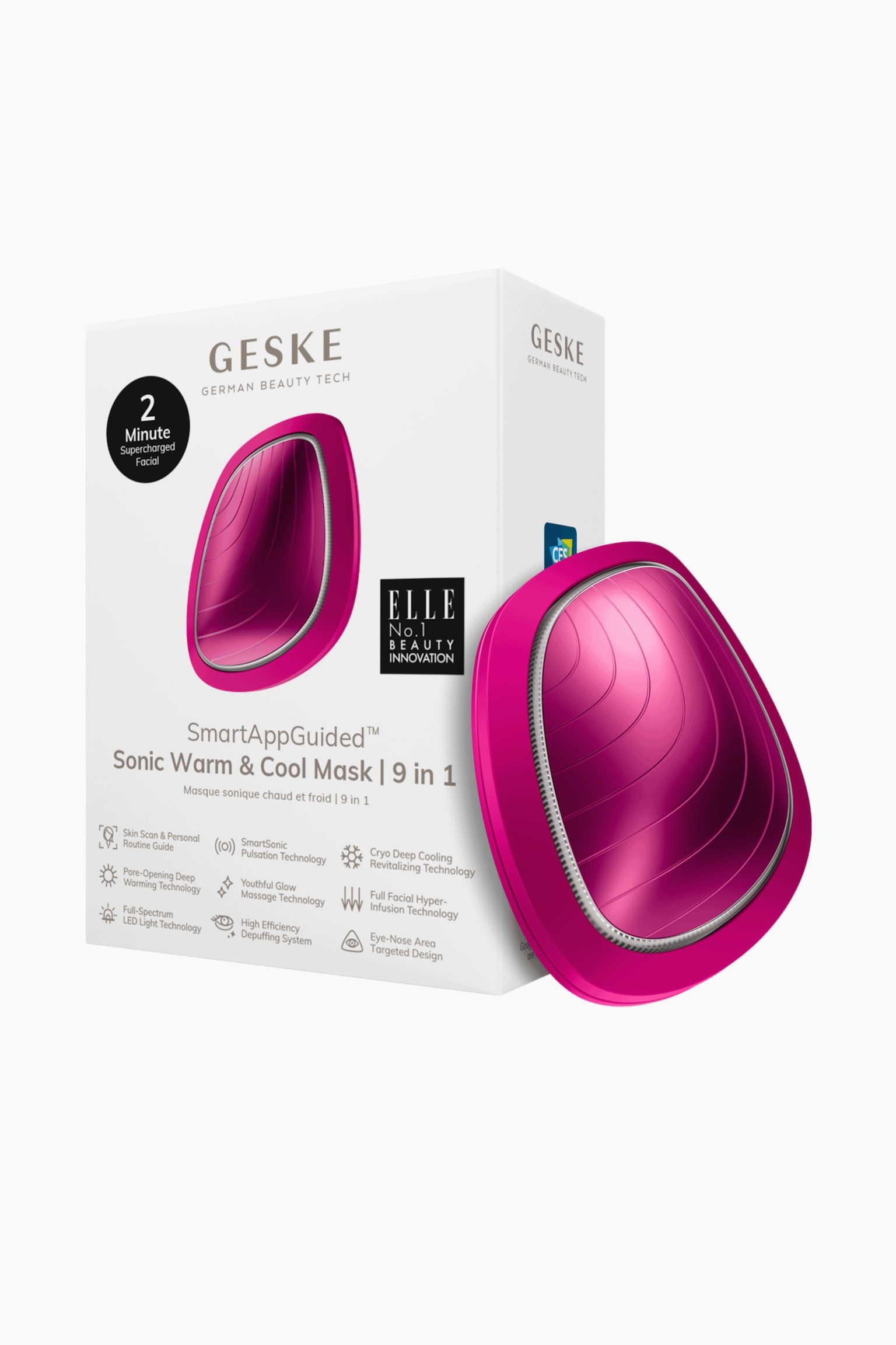 Sonic Warm & Cool Mask 9 In 1 - Magenta/Gray - 2