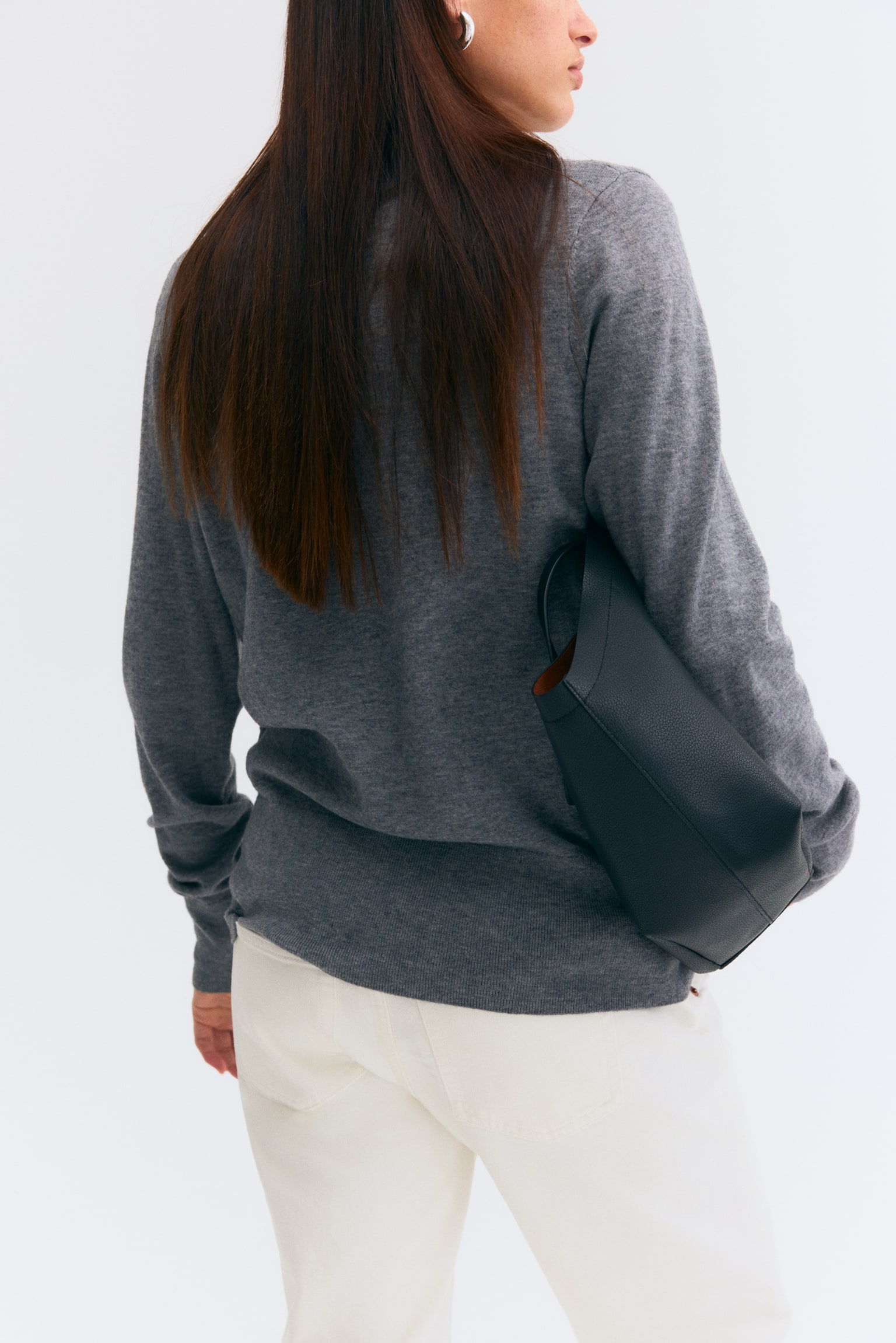 MAMA Slim Mom Ankle Jeans - לבן/כחול ג'ינס - 6