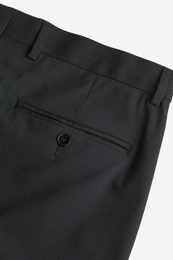 Pantaloni eleganti misto lana Slim Fit - Nero - 4