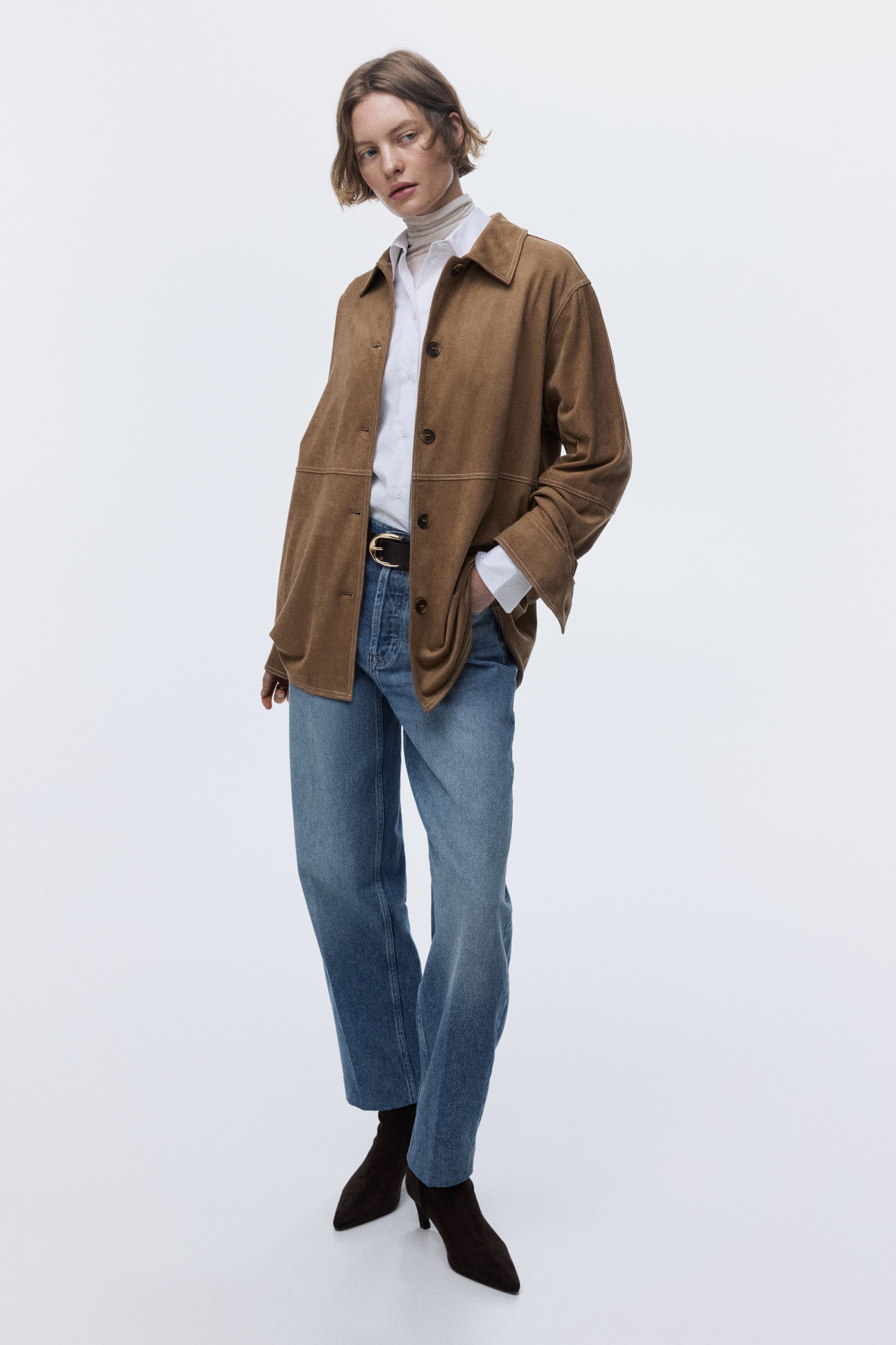 View larger image: Loose-fit shirt - Brown - Ladies | H&M IN 3