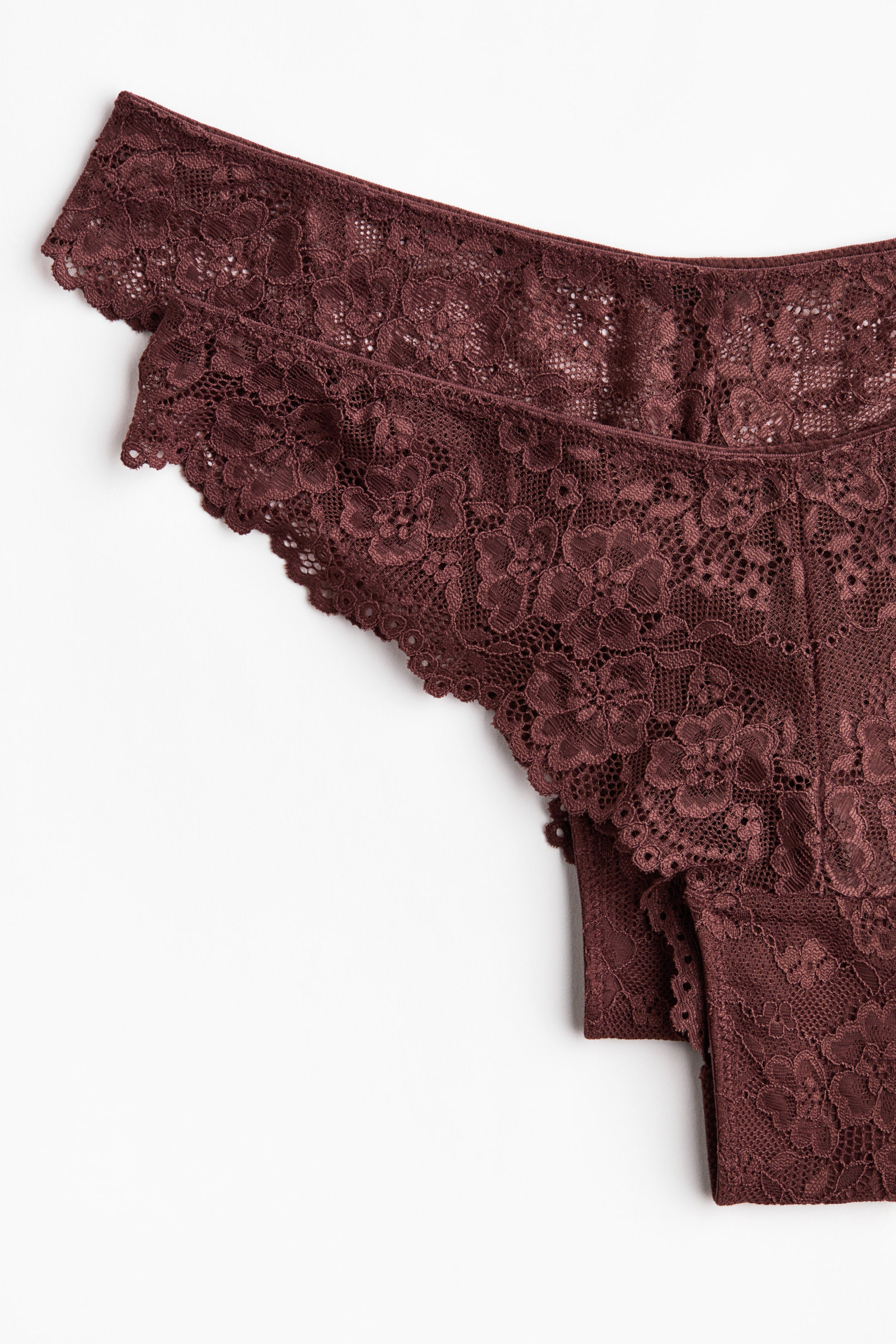 Prikaži veću sliku: Dva para čipkanih gaćica brazilki - Smeđa - Ladies | H&M RS 5