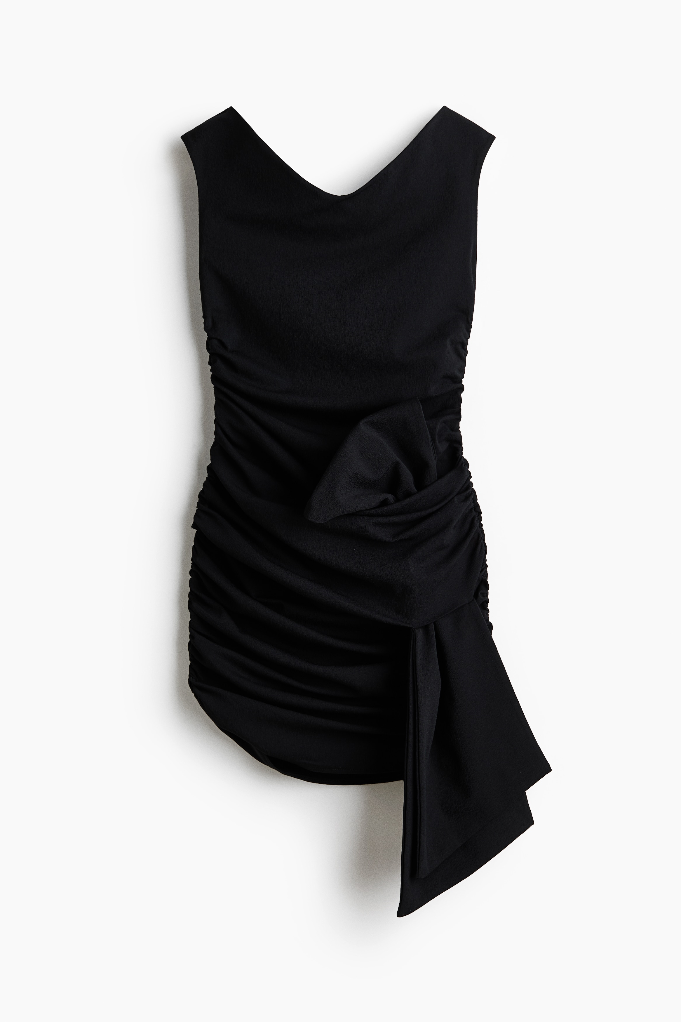 Drapiertes Off-Shoulder-Kleid - Schwarz