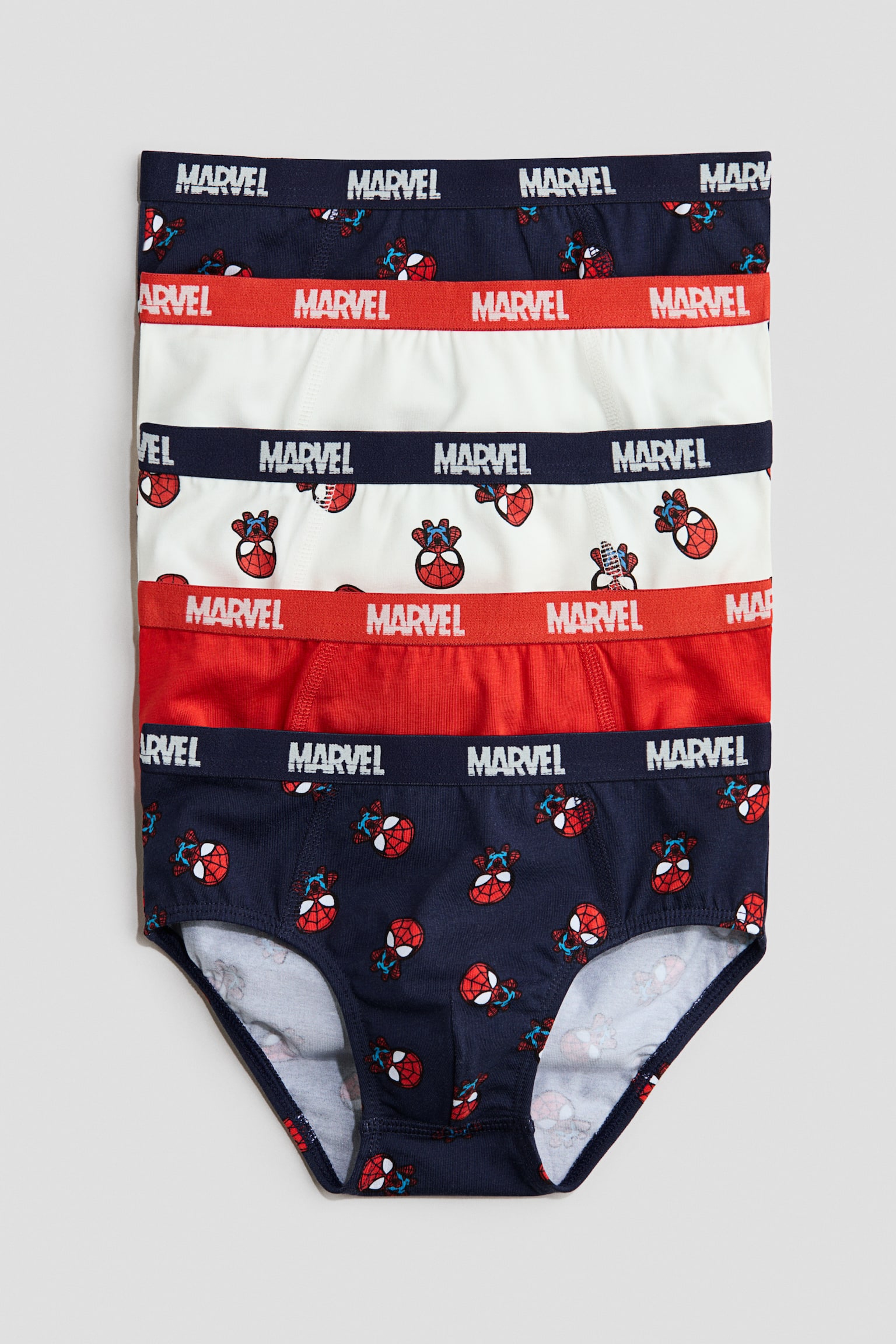 Lot de 5 slips imprimés - Bleu marine/Marvel Comics