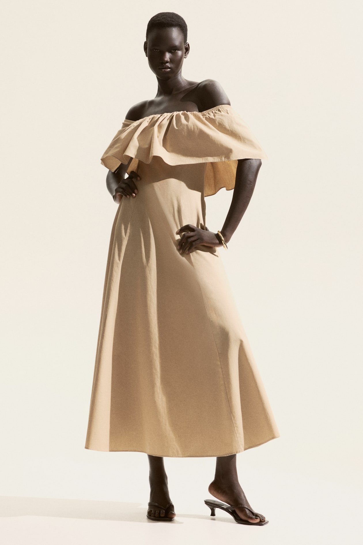 Flounced Off-the-Shoulder Dress - image 3
