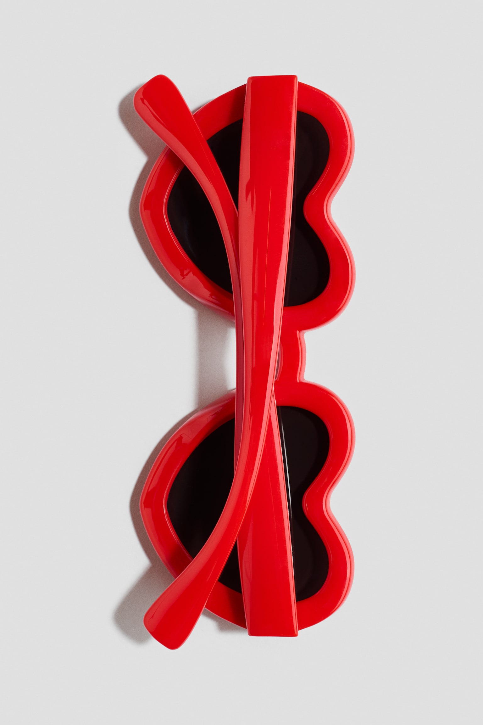 Heart-shaped sunglasses - Red - 2