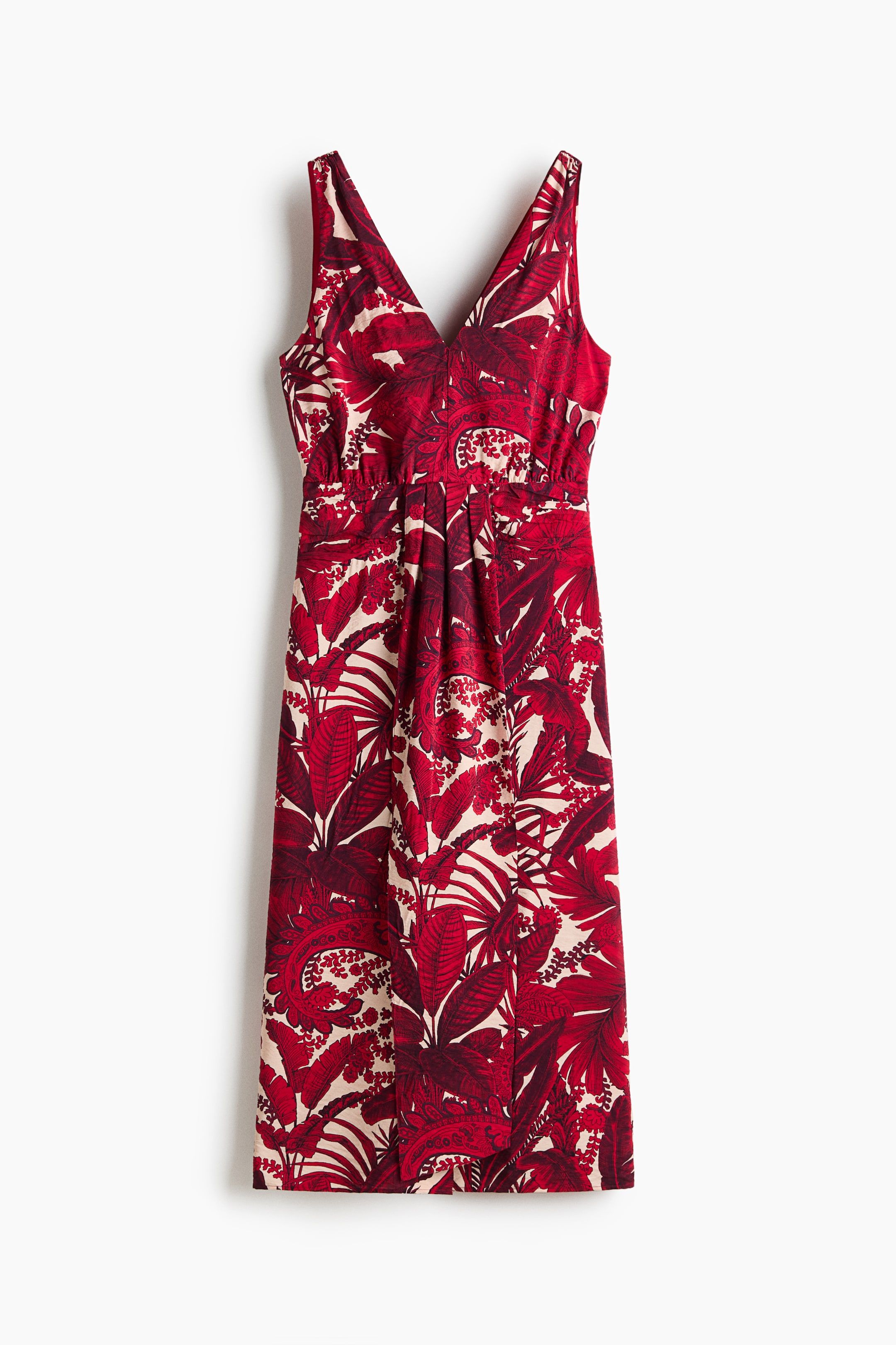 V-Neck Midi Dress
