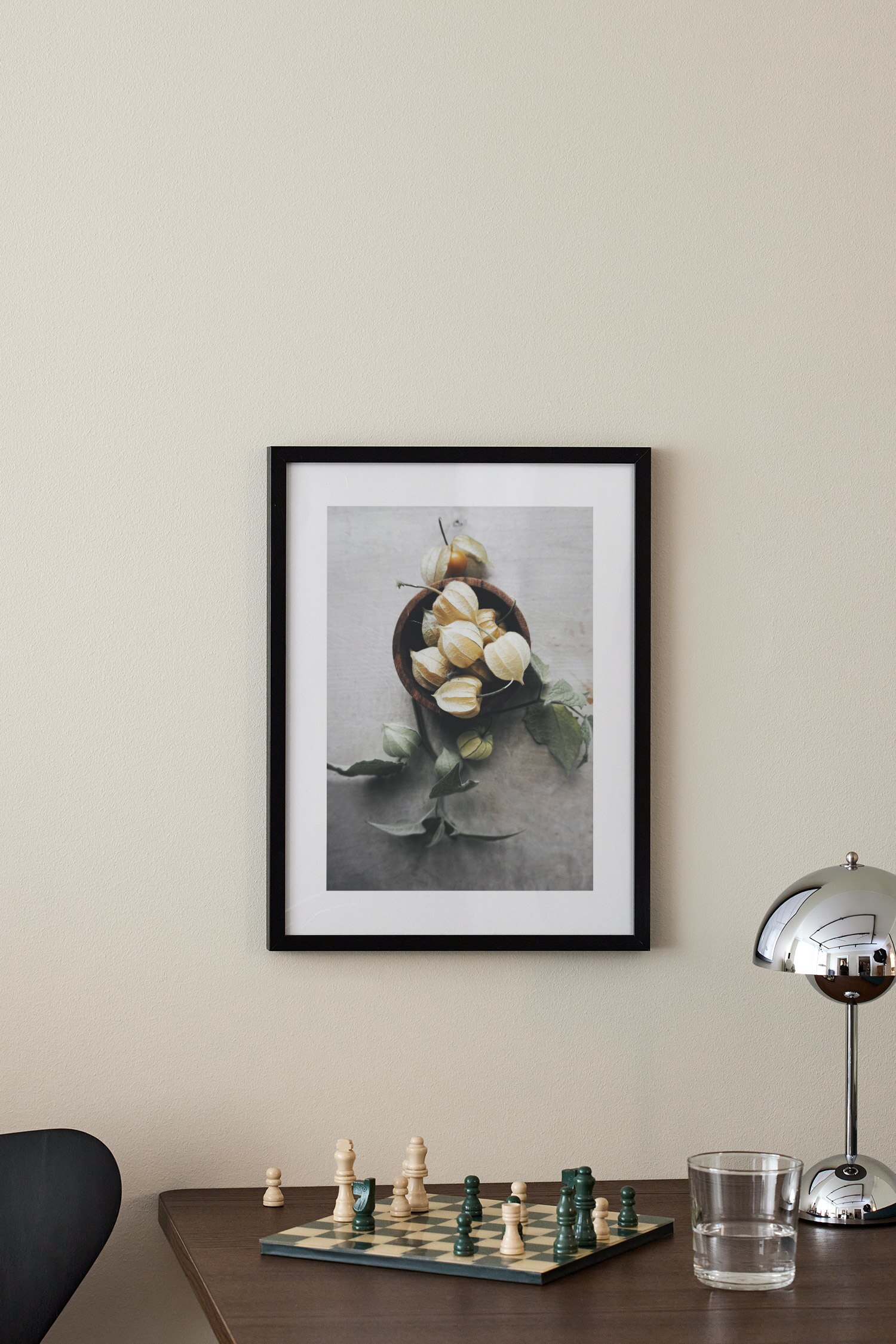 Winter Cherries Poster-Gul/grön